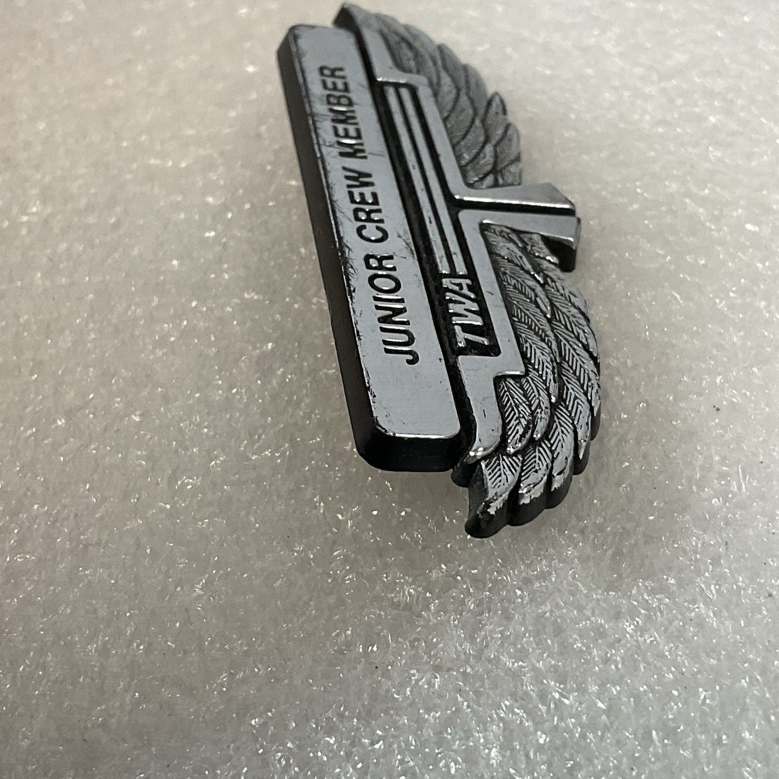 TWA Junior Crew Member Plastic Pin Badge Pinback Collectible - Image 6