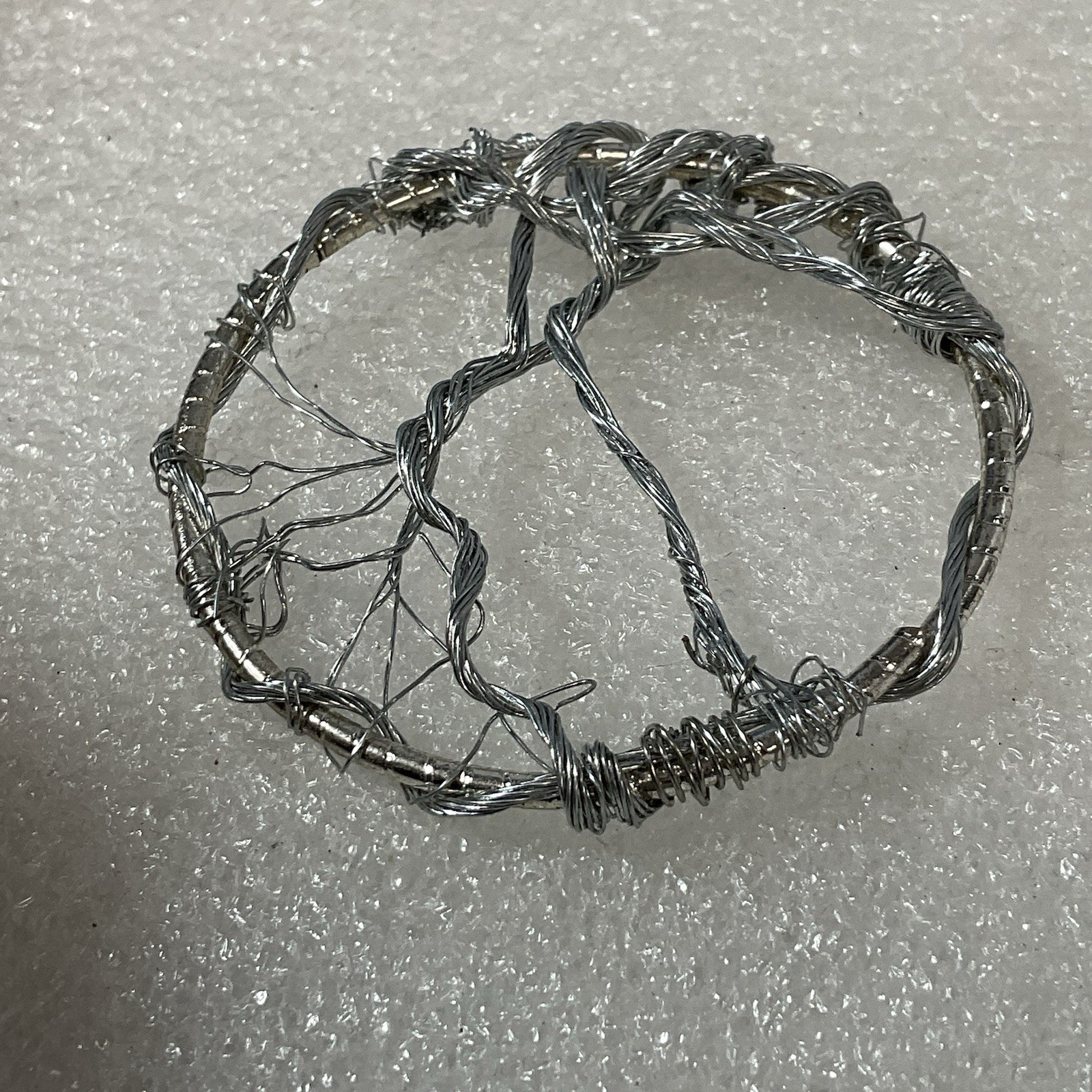 Folk Art Wire Tree In 2” Metal Hoop GnuFoundArt - Image 5
