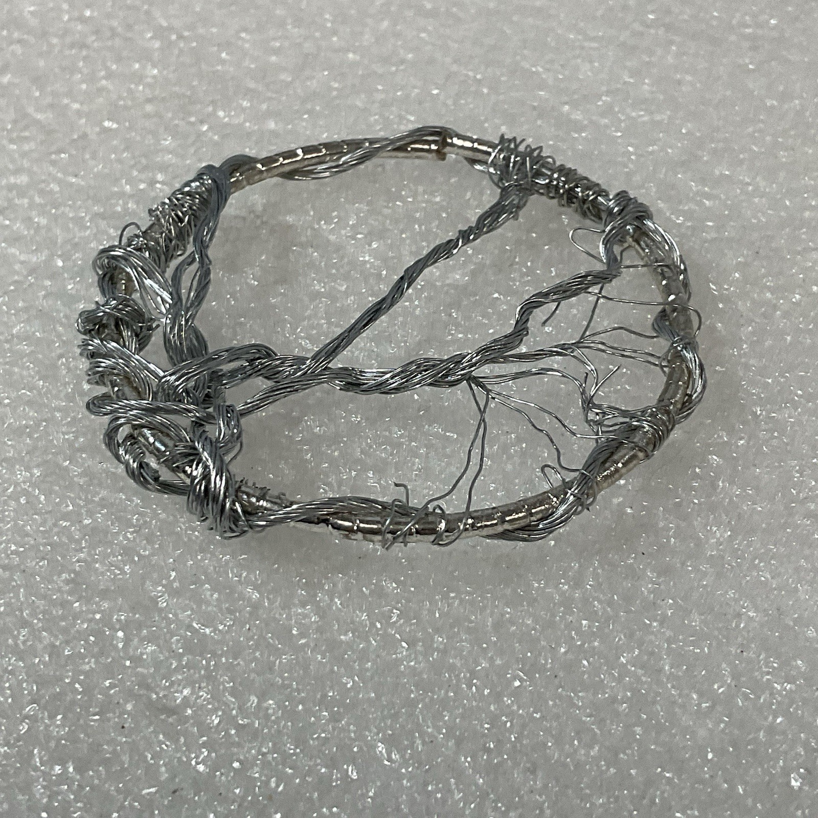 Folk Art Wire Tree In 2” Metal Hoop GnuFoundArt - Image 6