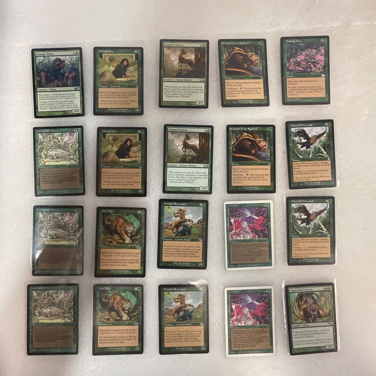 MTG 20 Card Green Lot Carnage Wurm Channel Mixed Sets Urza Era - Image 1