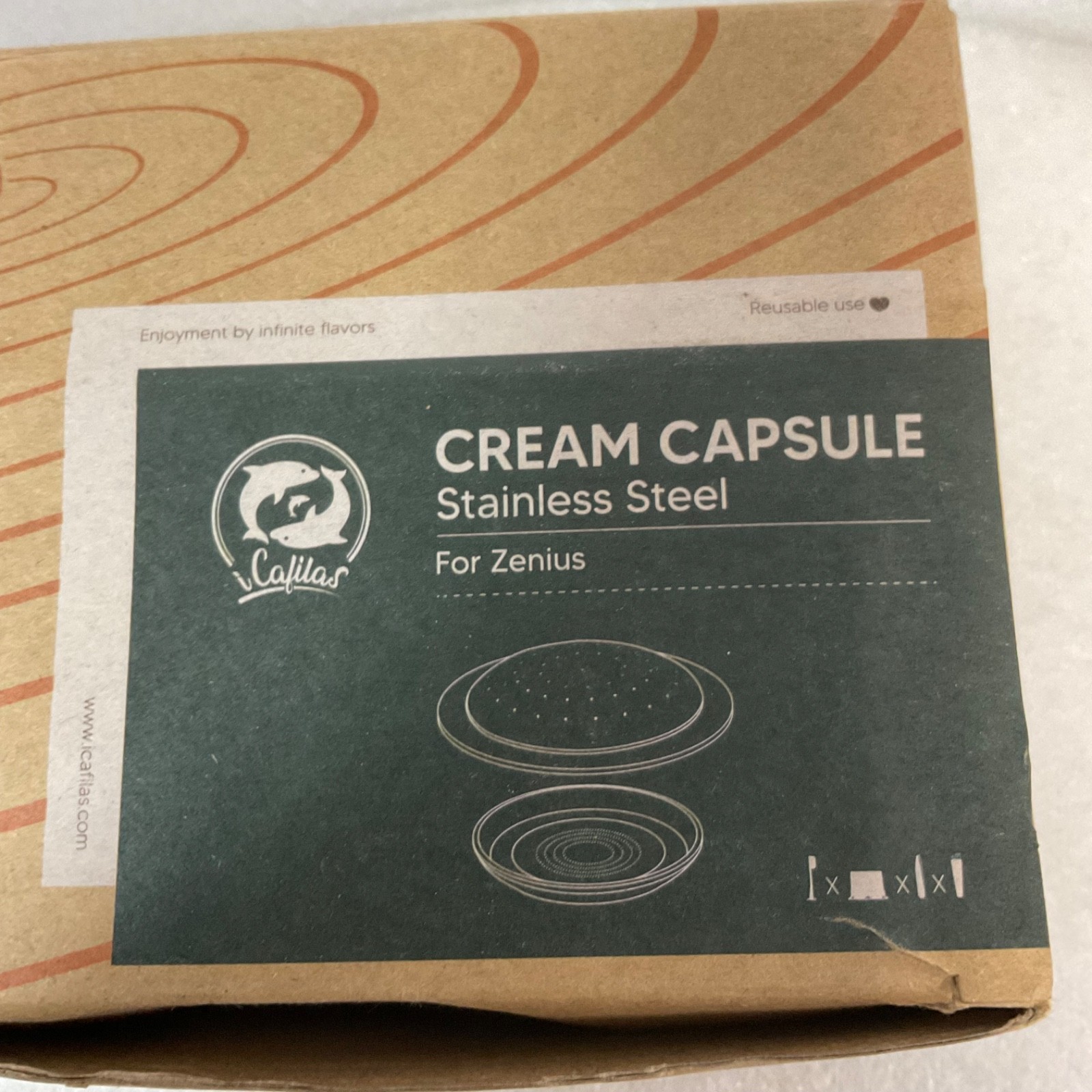 iCafilas Cream Capsule Stainless Steel for Nespresso Zenius Coffee Kit - Image 11