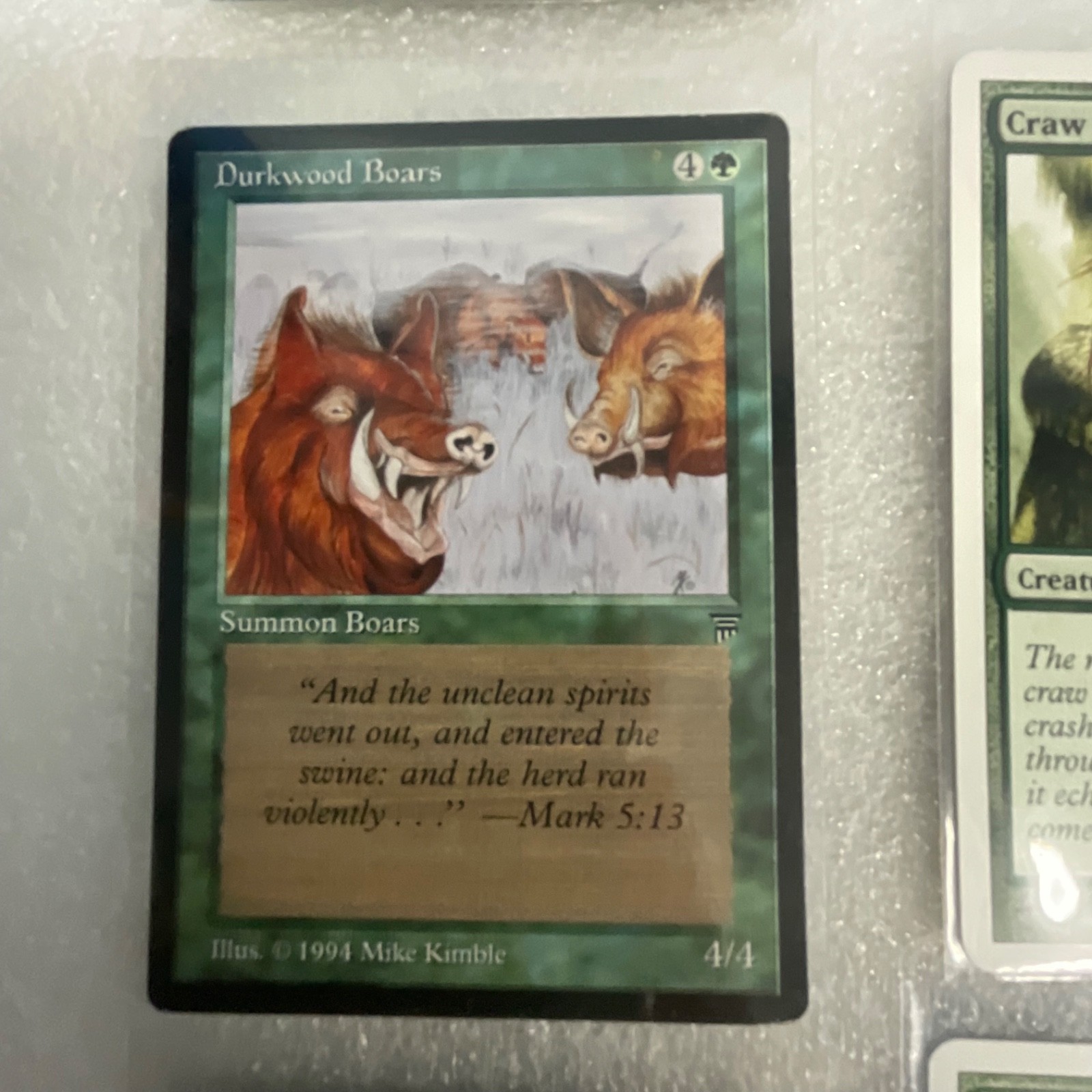 MTG 20 Card Green Lot Mixed Sets Dragon Fangs Elvish Visionary Craw Wurm - Image 3