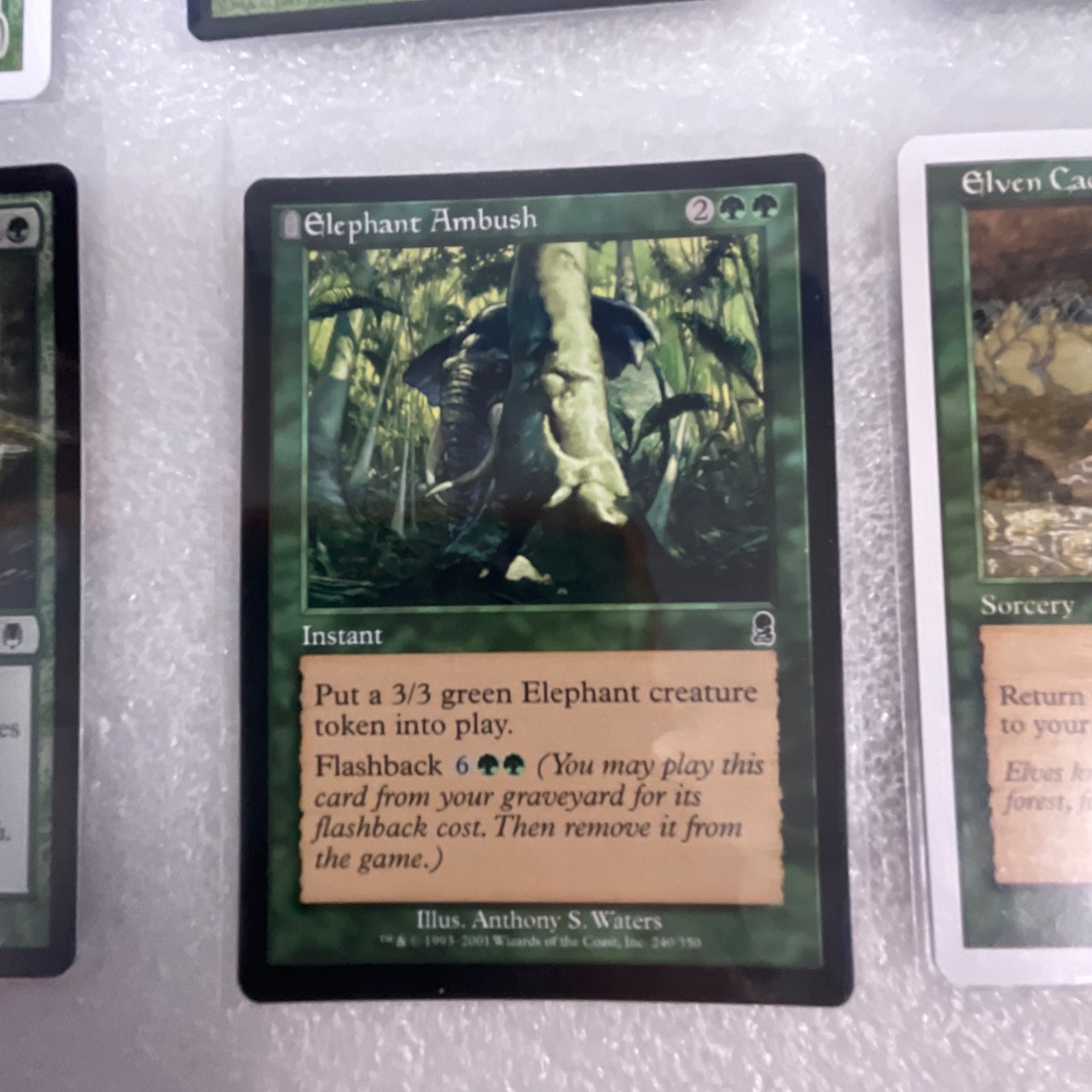 MTG 20 Card Green Lot Mixed Sets Dragon Fangs Elvish Visionary Craw Wurm - Image 13