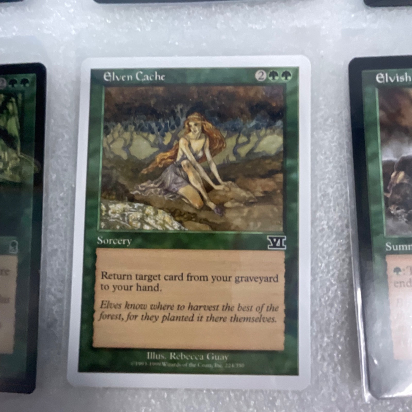 MTG 20 Card Green Lot Mixed Sets Dragon Fangs Elvish Visionary Craw Wurm - Image 14