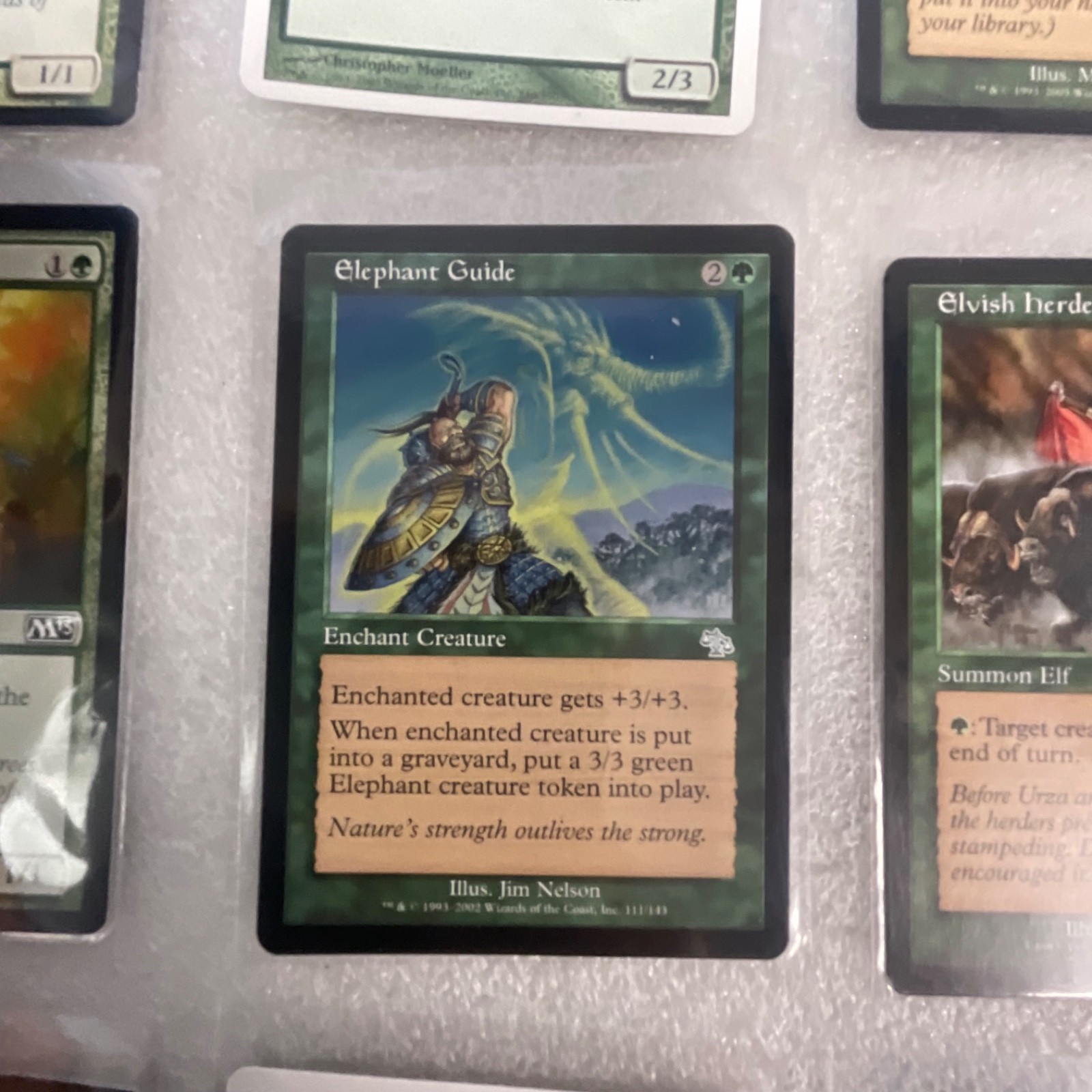 MTG 20 Card Green Lot Mixed Sets Dragon Fangs Elvish Visionary Craw Wurm - Image 15
