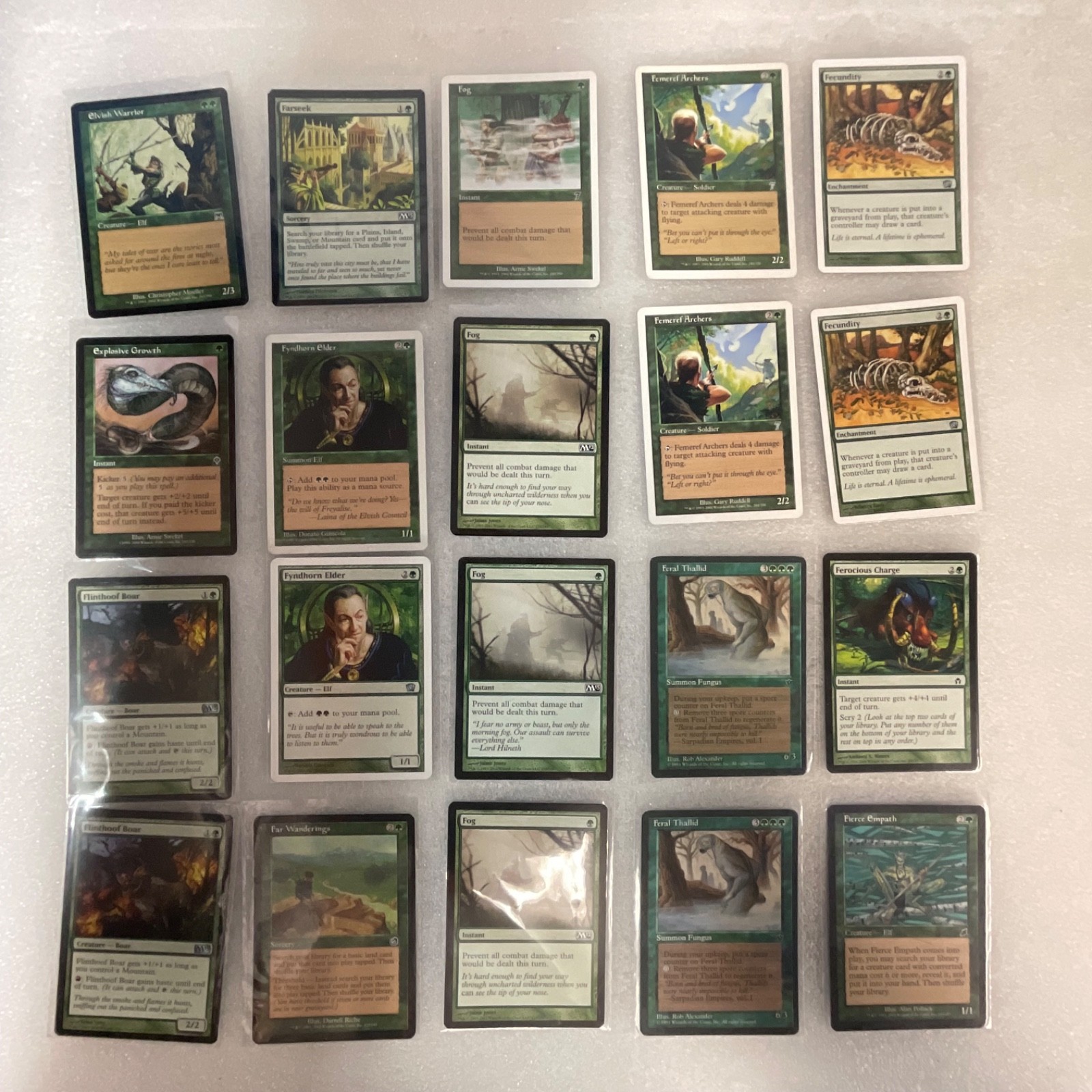 MTG 20 Card Green Lot Mixed Sets Farseek Fecundity Femeref Archers - Image 1
