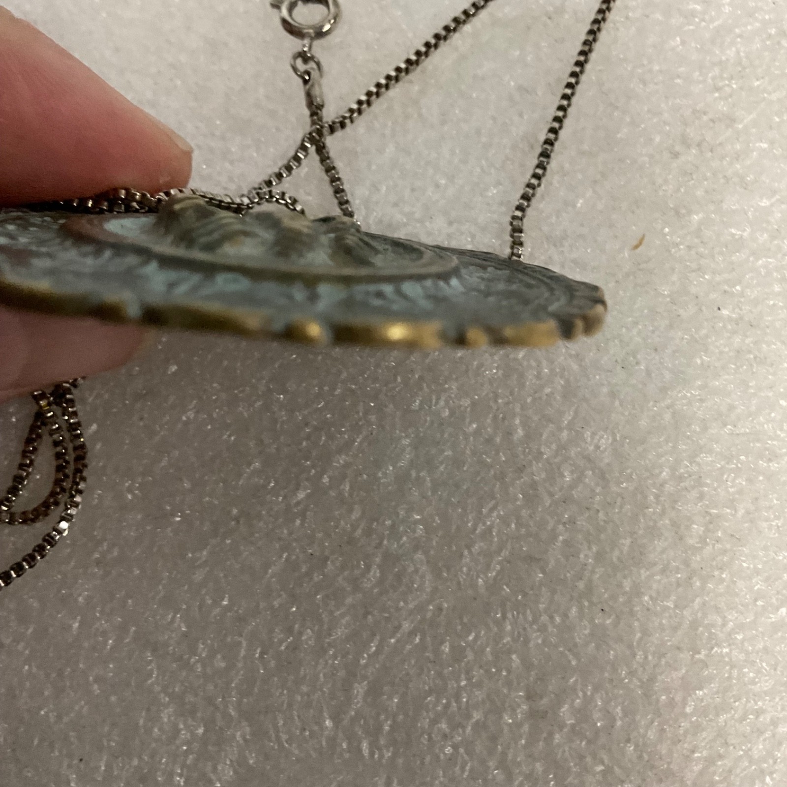 Vintage Brass Scorpion Zodiac Medallion Pendant Necklace Astrology Amulet 44.8g - Image 6
