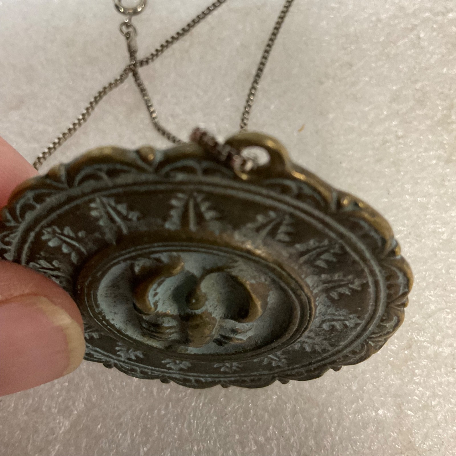 Vintage Brass Scorpion Zodiac Medallion Pendant Necklace Astrology Amulet 44.8g - Image 7