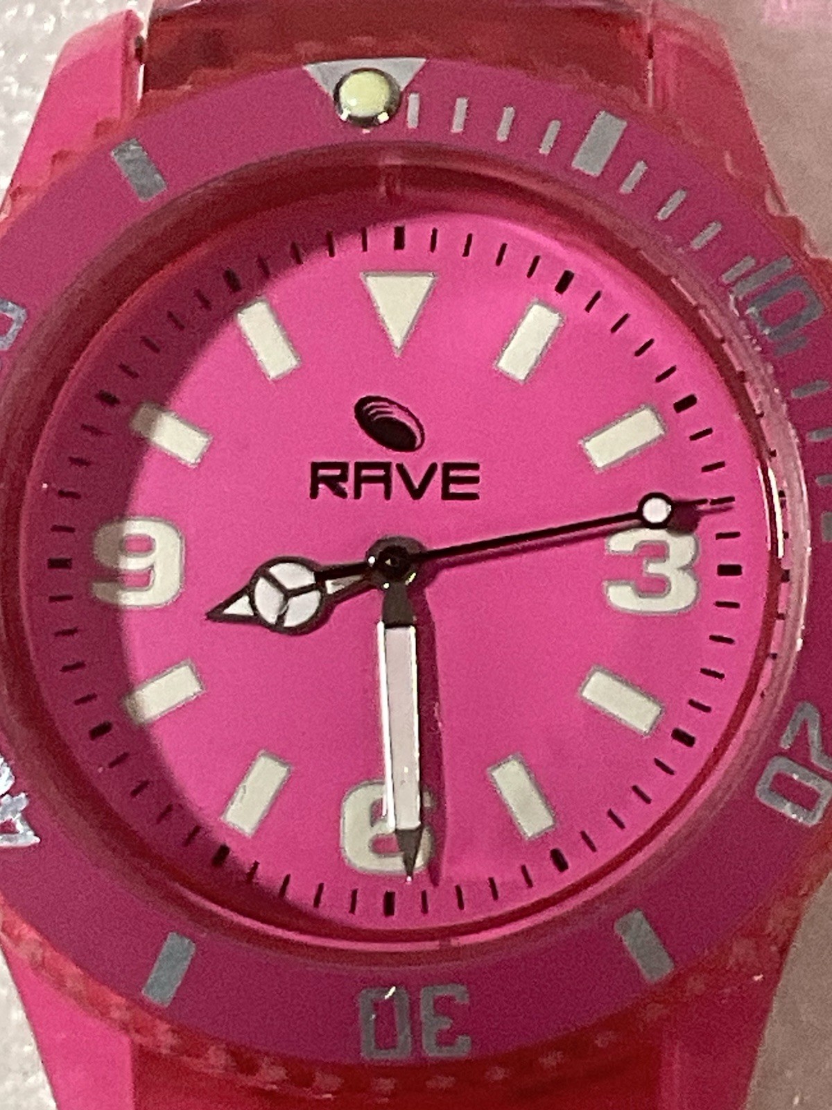 Rave Pink Watch 5” Pink Band Butterfly Clasp GnuFashion - Image 2