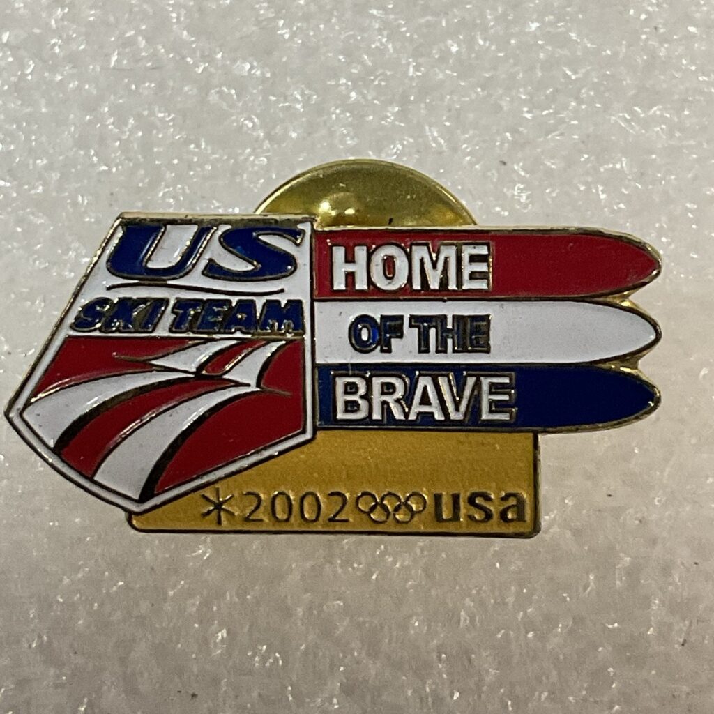 US Ski Team Home Of The Brave 2002 USA Olympic Pin GnuCollectibles - Image 1