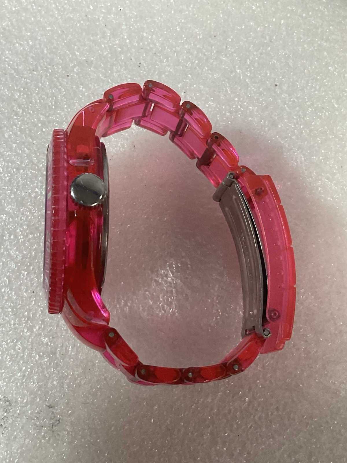Rave Pink Watch 5” Pink Band Butterfly Clasp GnuFashion - Image 6