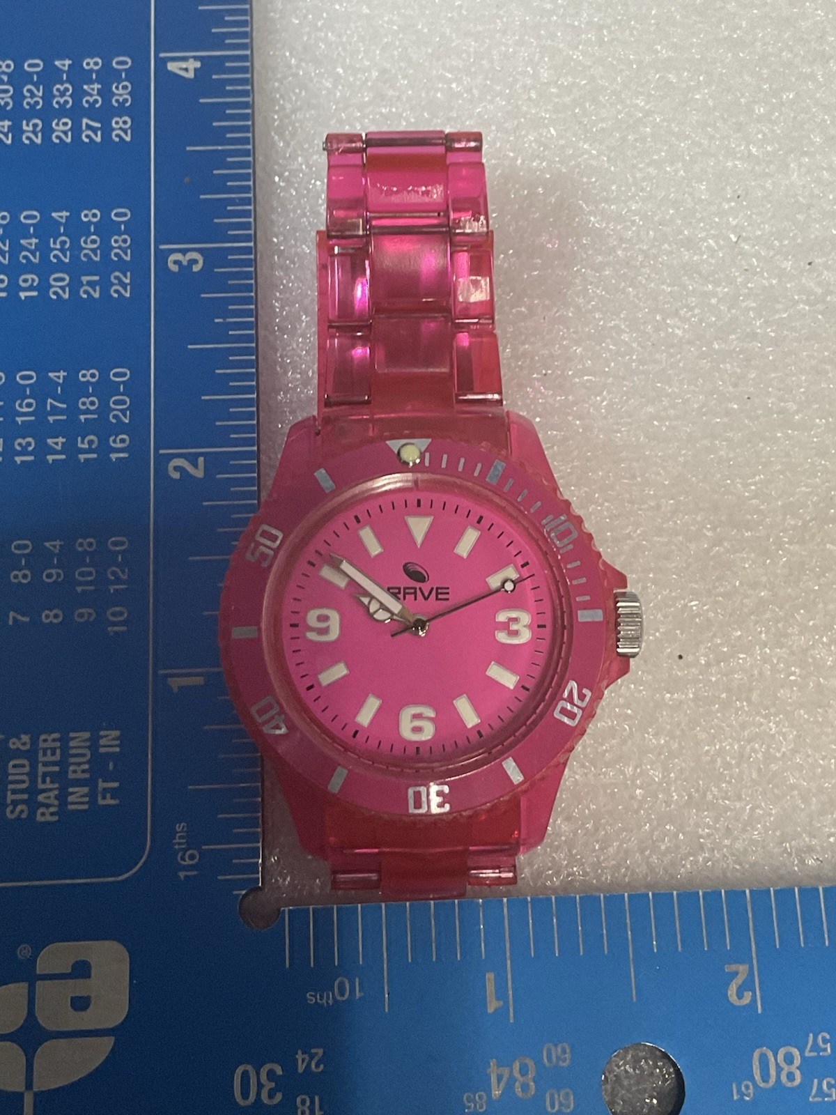 Rave Pink Watch 5” Pink Band Butterfly Clasp GnuFashion - Image 5