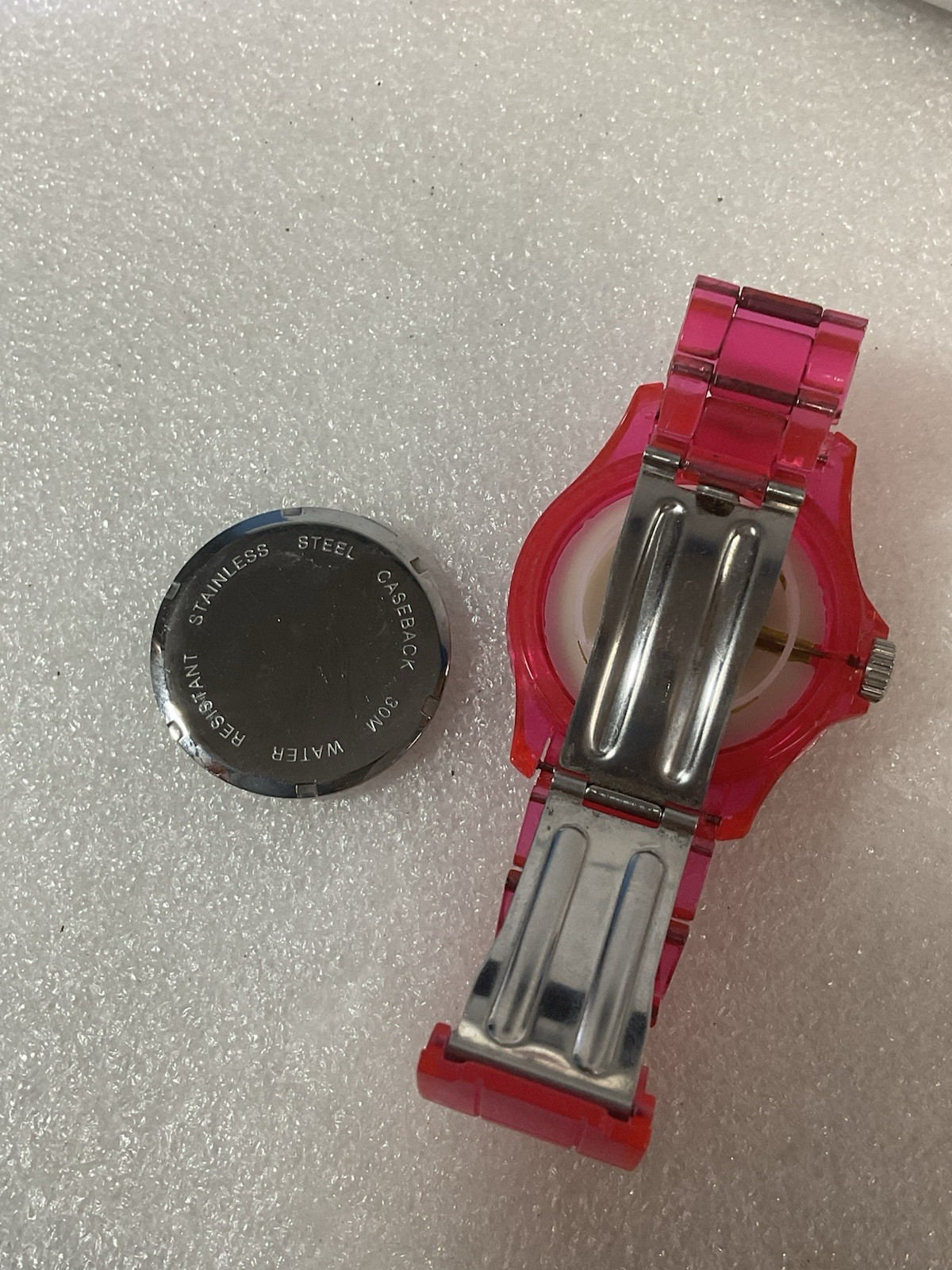 Rave Pink Watch 5” Pink Band Butterfly Clasp GnuFashion - Image 11