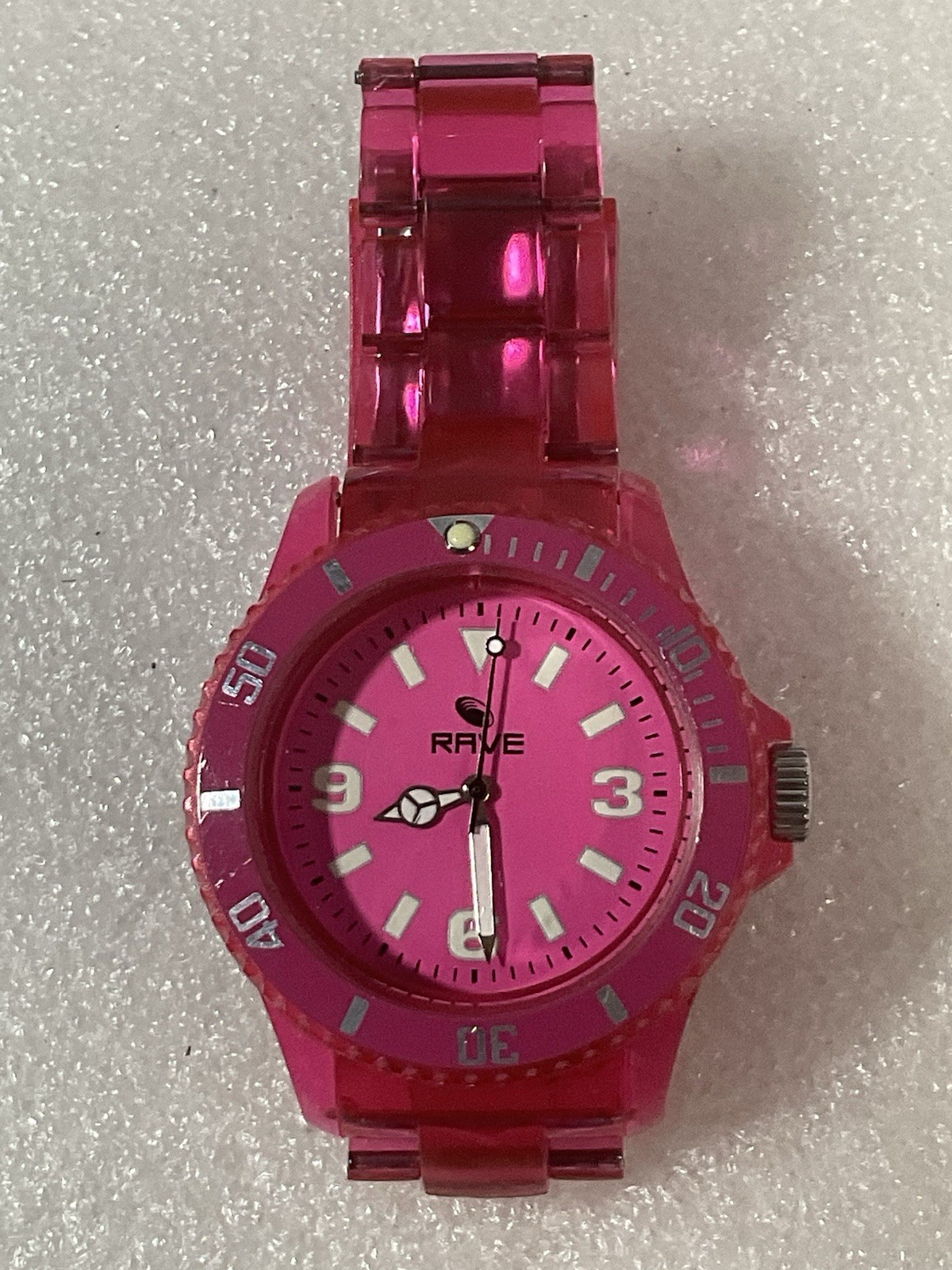 Rave Pink Watch 5” Pink Band Butterfly Clasp GnuFashion - Image 9