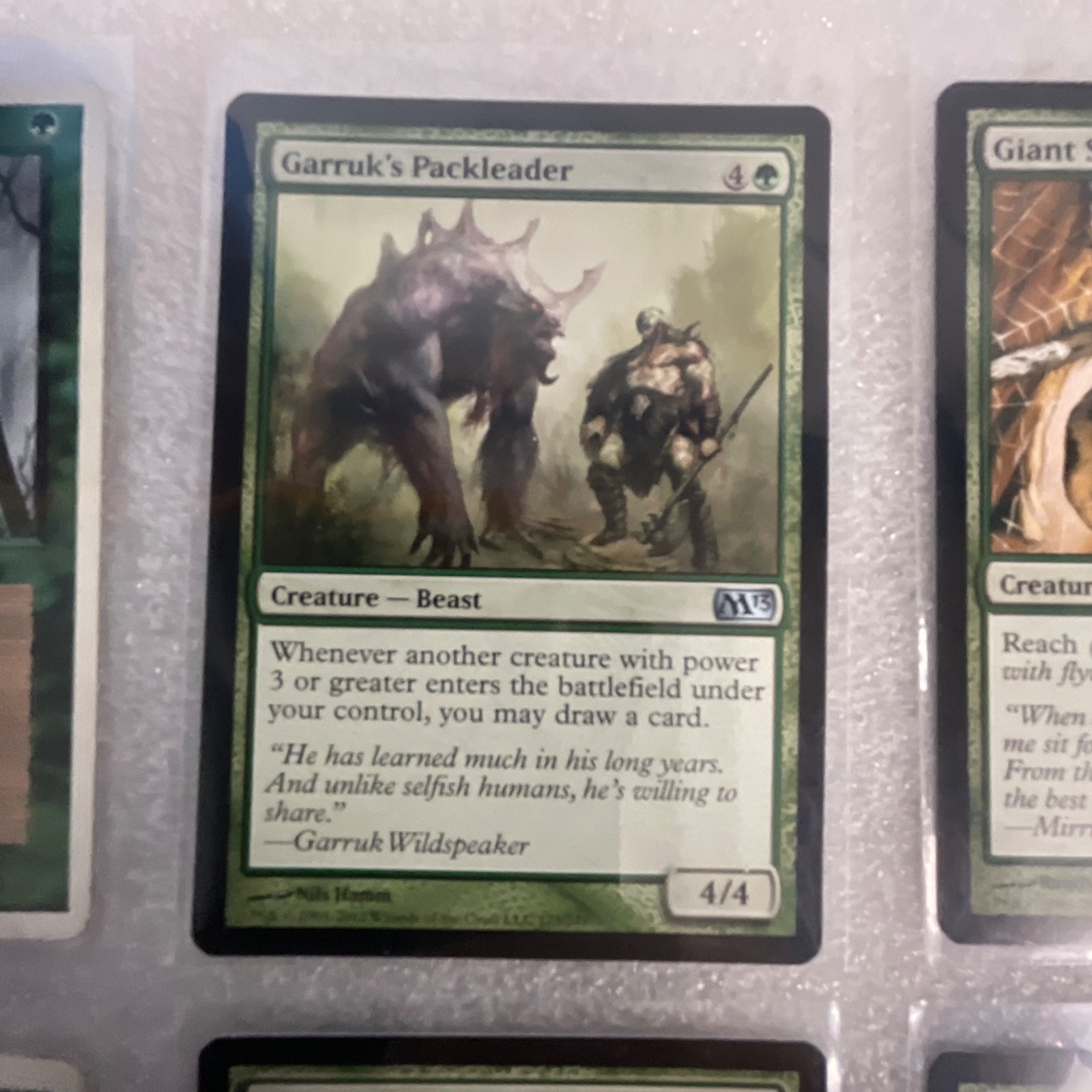 MTG 20 Card Green Lot Garruk's Packleader Giant Spider Ice Age Mix - Image 10