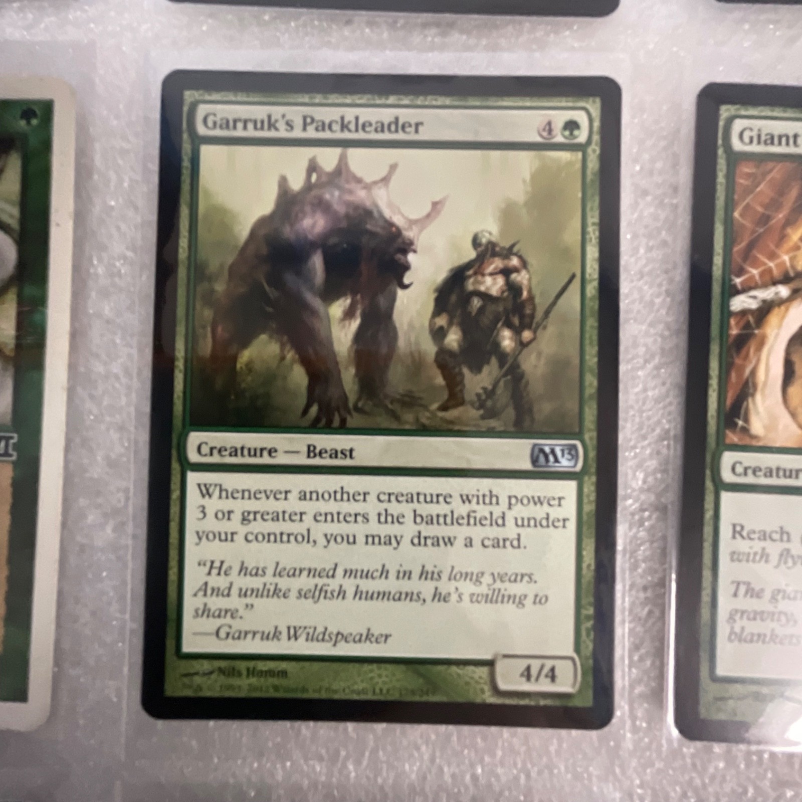 MTG 20 Card Green Lot Garruk's Packleader Giant Spider Ice Age Mix - Image 9