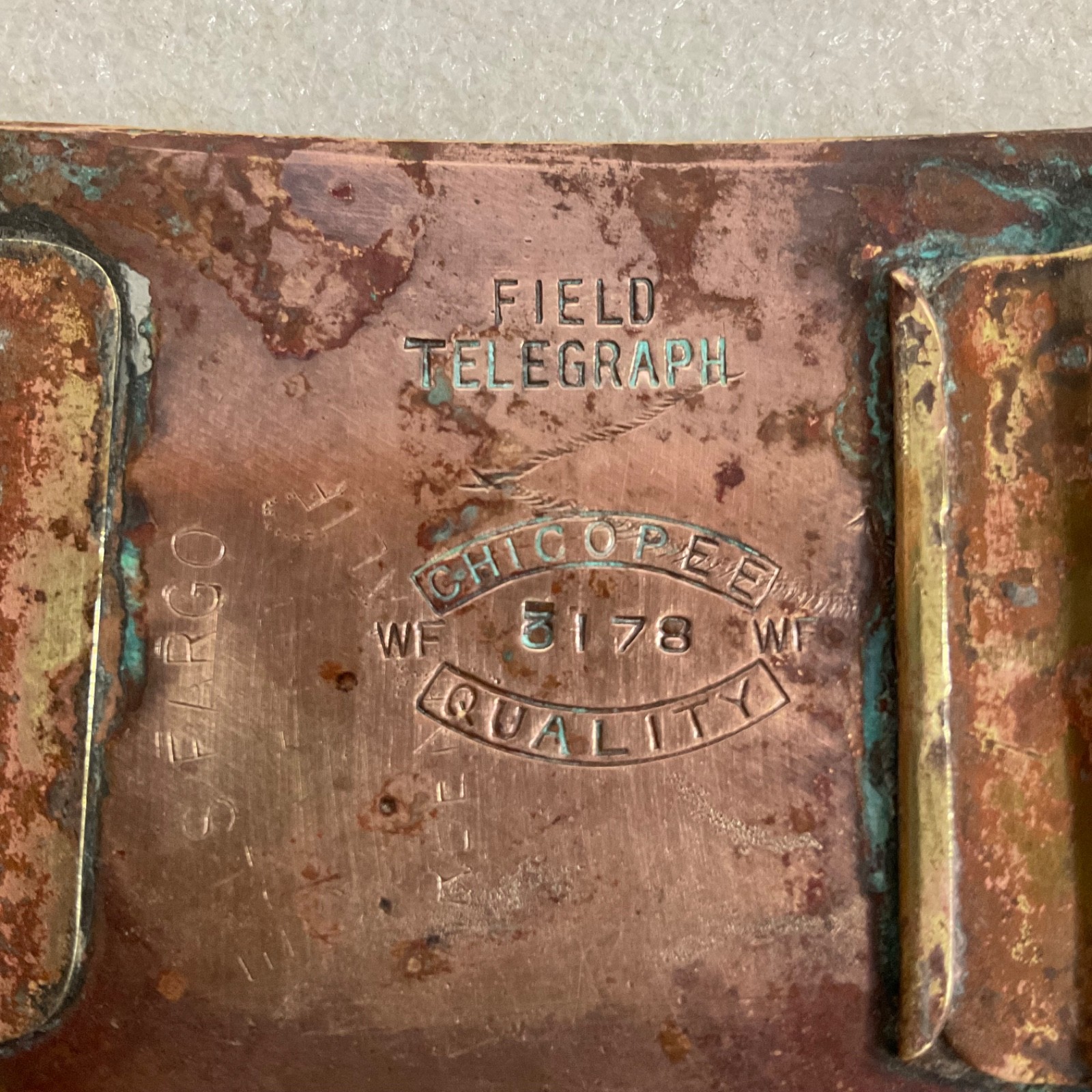Wells Fargo Company Bankers Forwarders Train Belt Buckle 3.25 in - Image 3