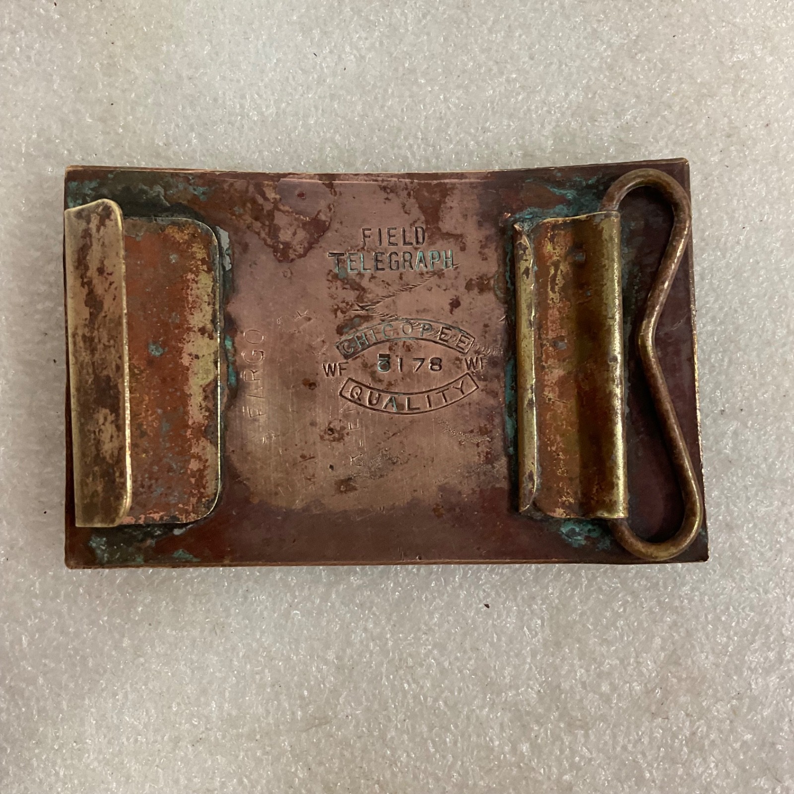 Wells Fargo Company Bankers Forwarders Train Belt Buckle 3.25 in - Image 2