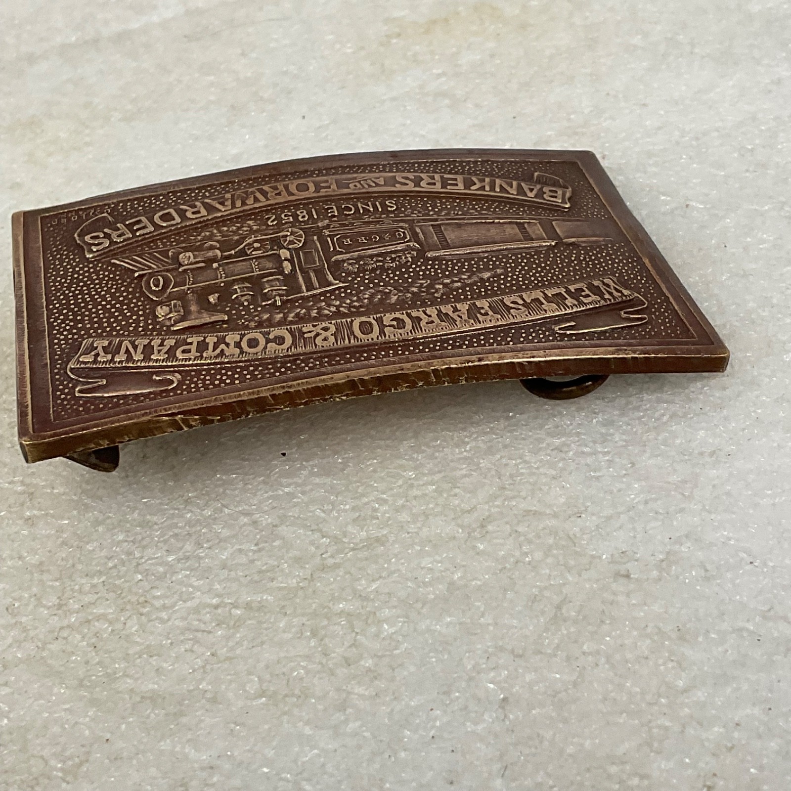 Wells Fargo Company Bankers Forwarders Train Belt Buckle 3.25 in - Image 8