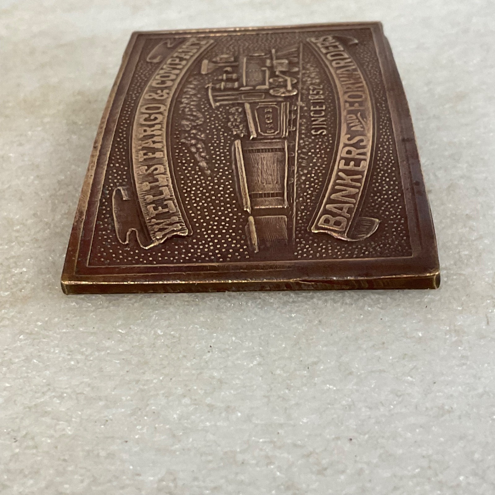 Wells Fargo Company Bankers Forwarders Train Belt Buckle 3.25 in - Image 9