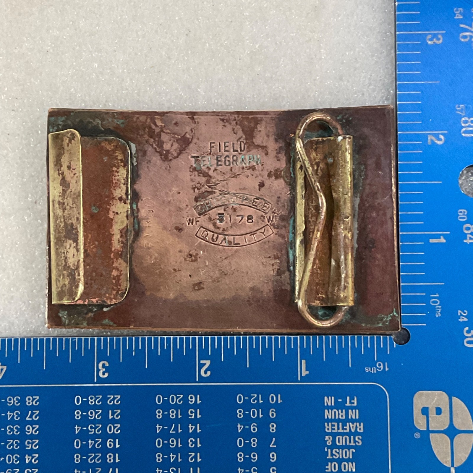 Wells Fargo Company Bankers Forwarders Train Belt Buckle 3.25 in - Image 12