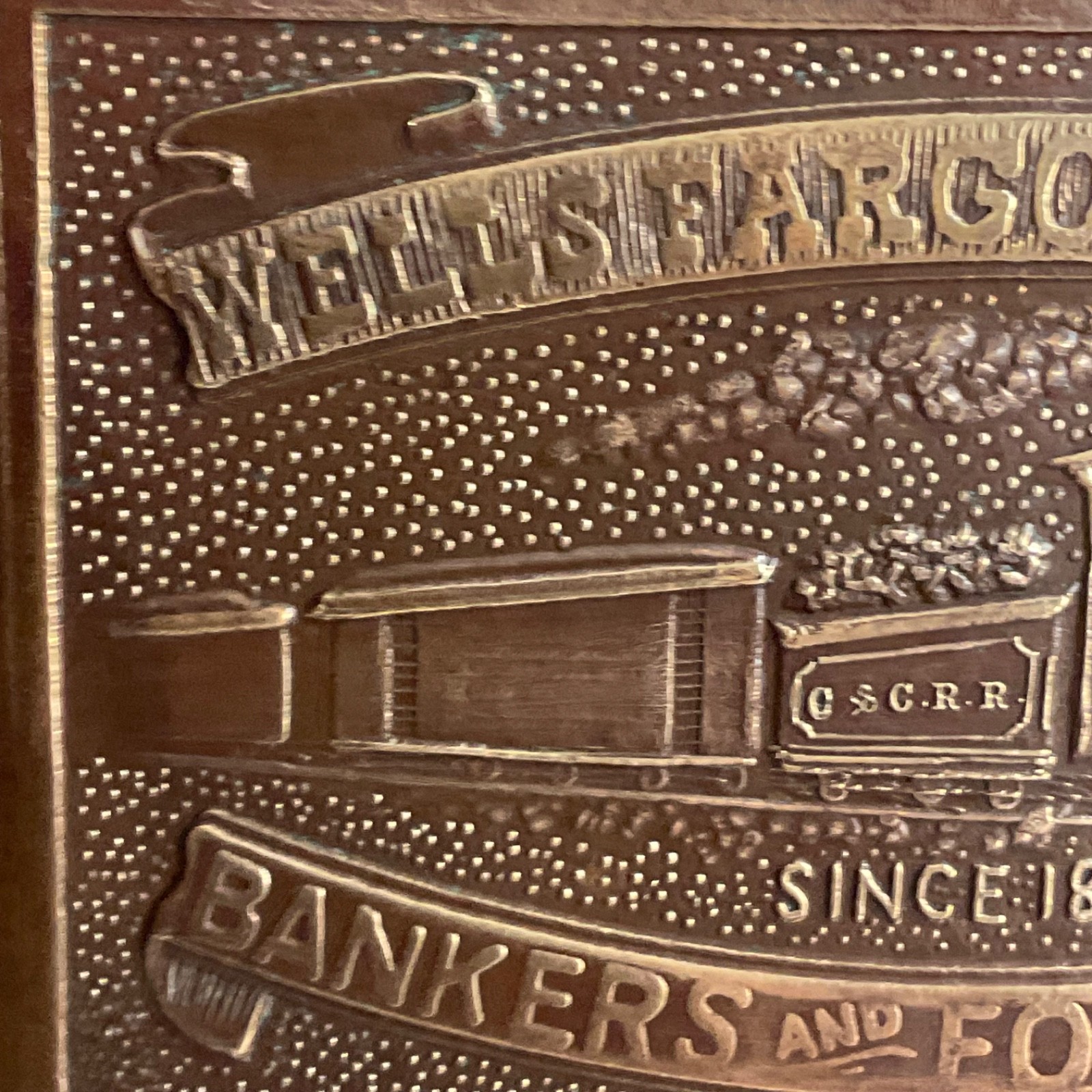 Wells Fargo Company Bankers Forwarders Train Belt Buckle 3.25 in - Image 15