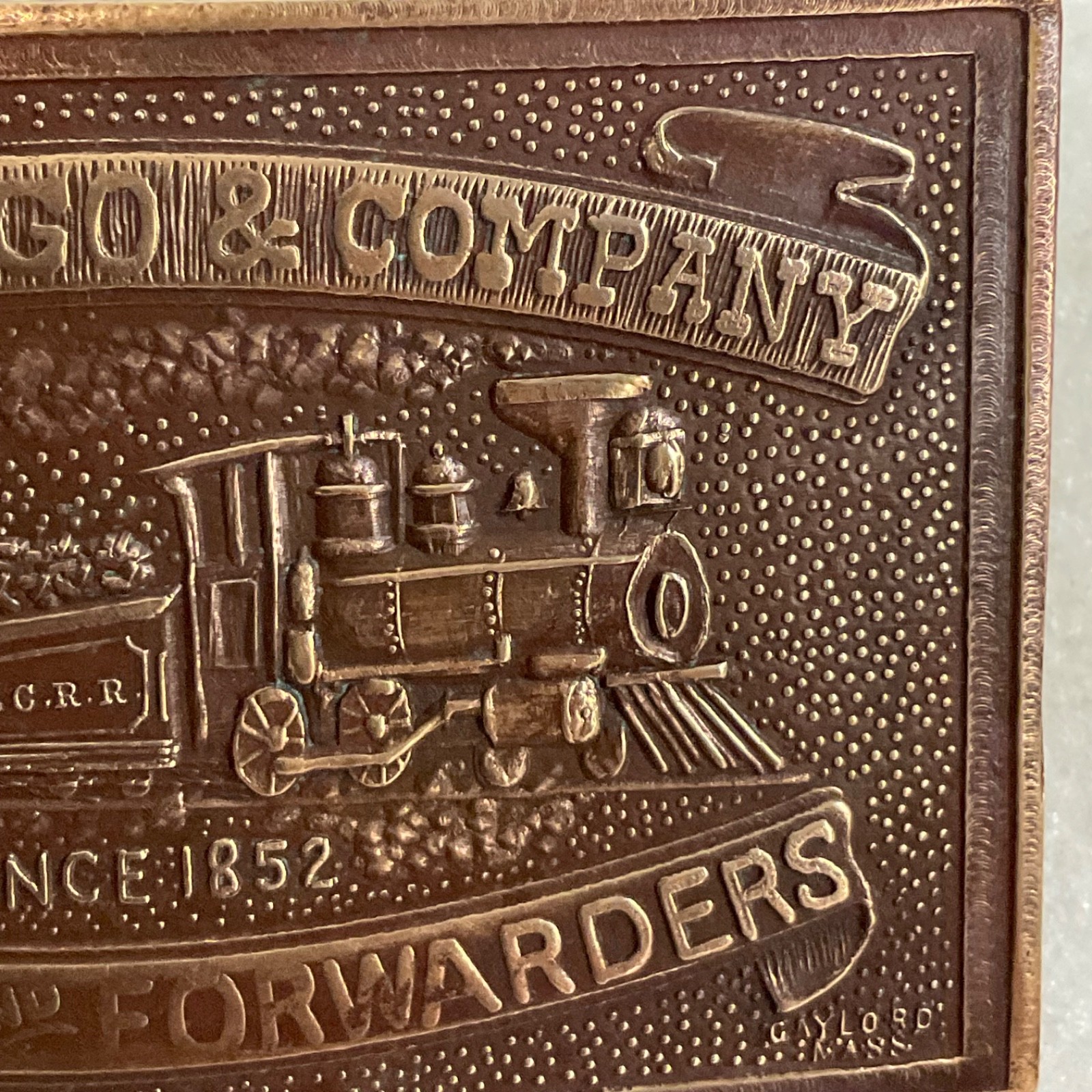 Wells Fargo Company Bankers Forwarders Train Belt Buckle 3.25 in - Image 16