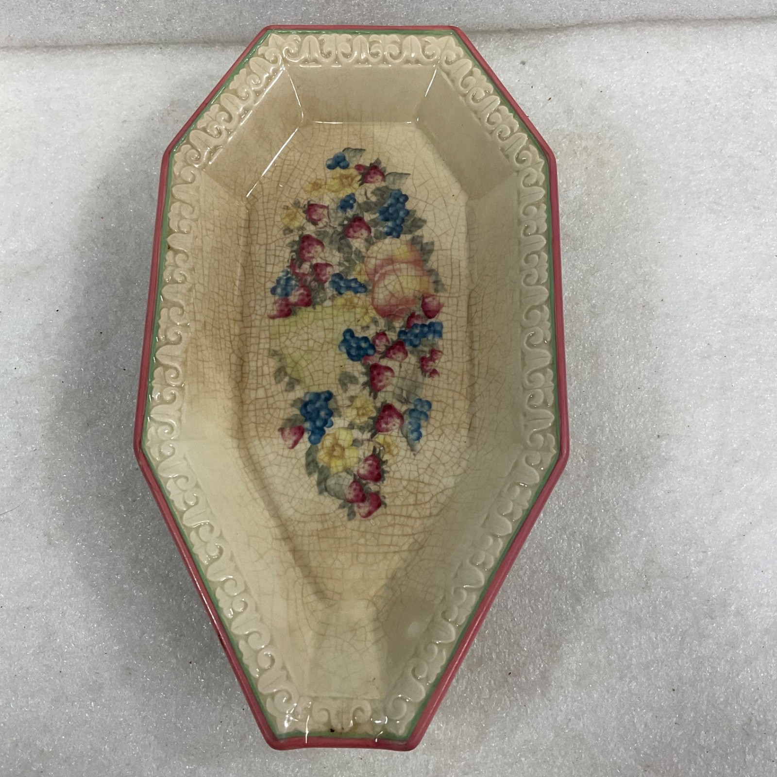 Avon Sweet Country Harvest Ceramic Spoon Rest 8 in - Image 1