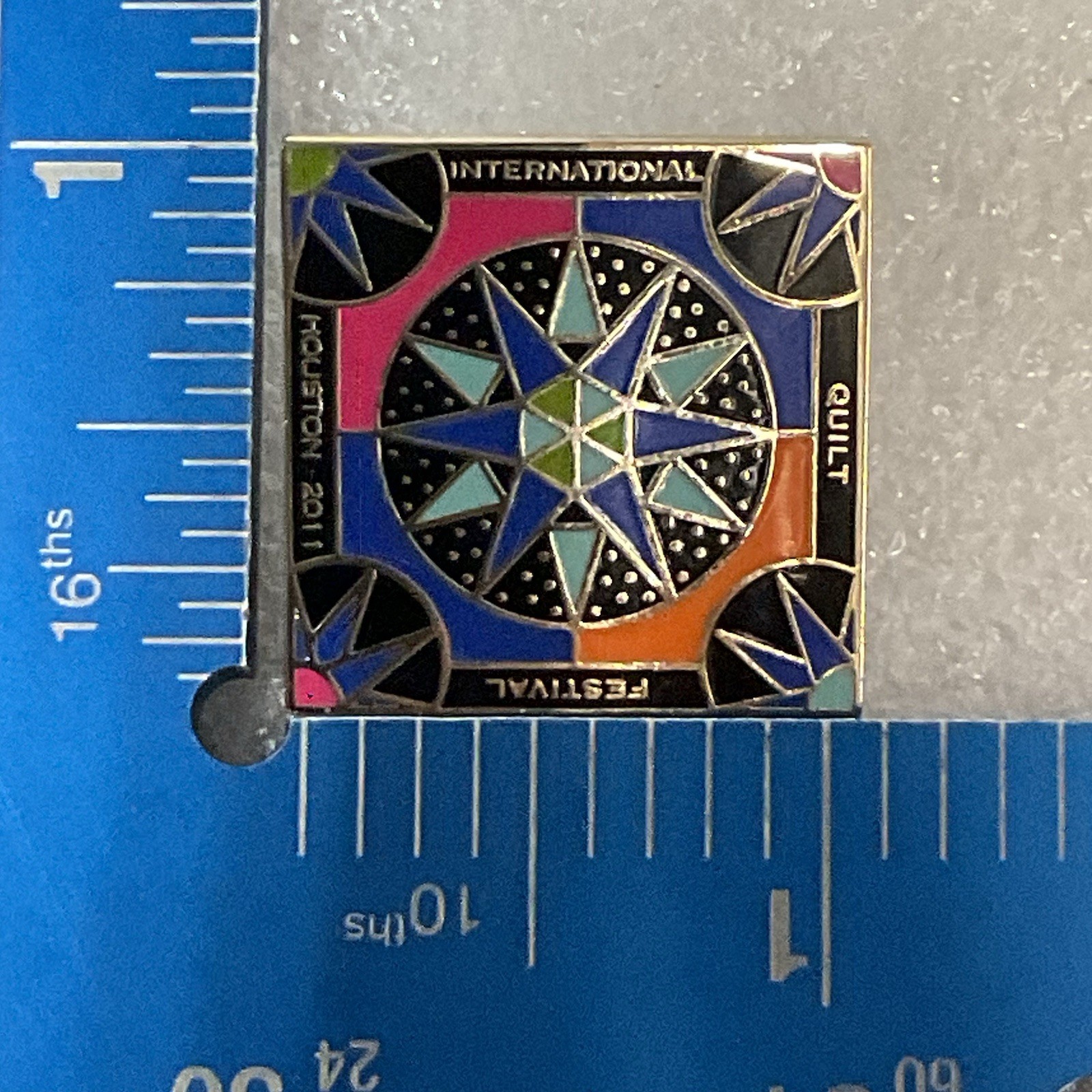 International Quilt Festival Houston 2011 Metal Enamel 1” Pin Pinback - Image 8