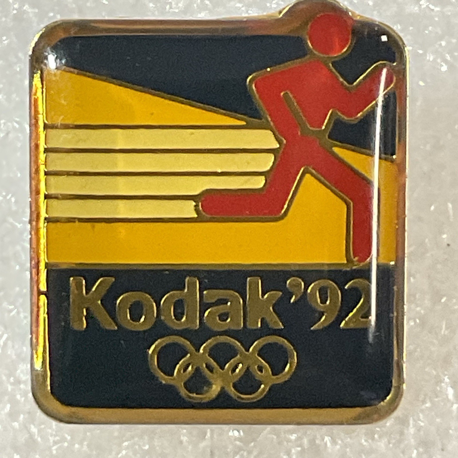 1992 Kodak Olympic Pin Eastman Kodak .75” Pin Pinback GnuCollectibles - Image 1