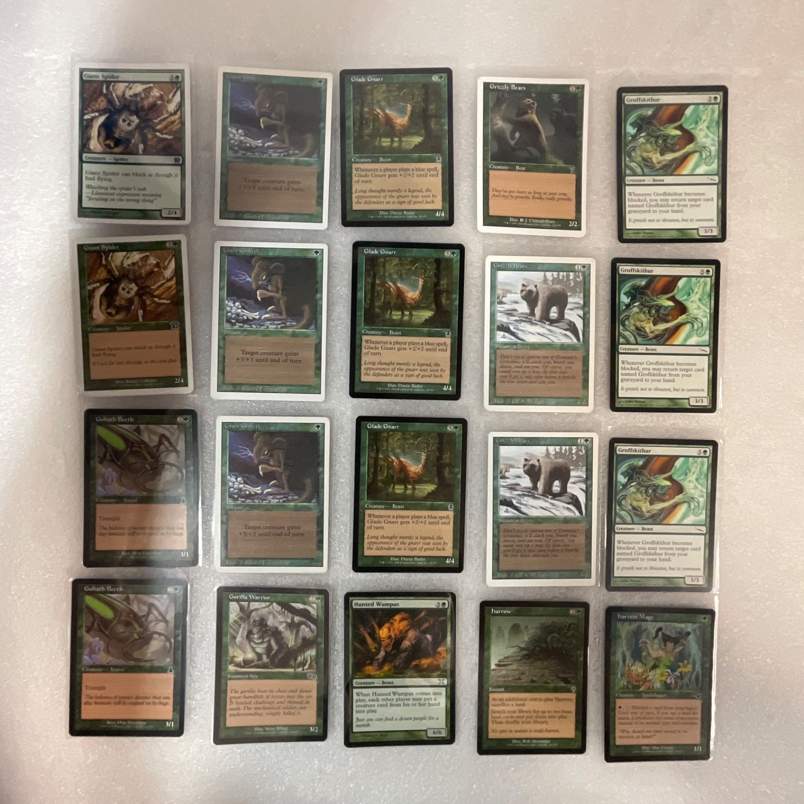 MTG 20 Card Green Lot Mixed Sets Urza’s Saga Mirrodin Hunted Wumpus - Image 1