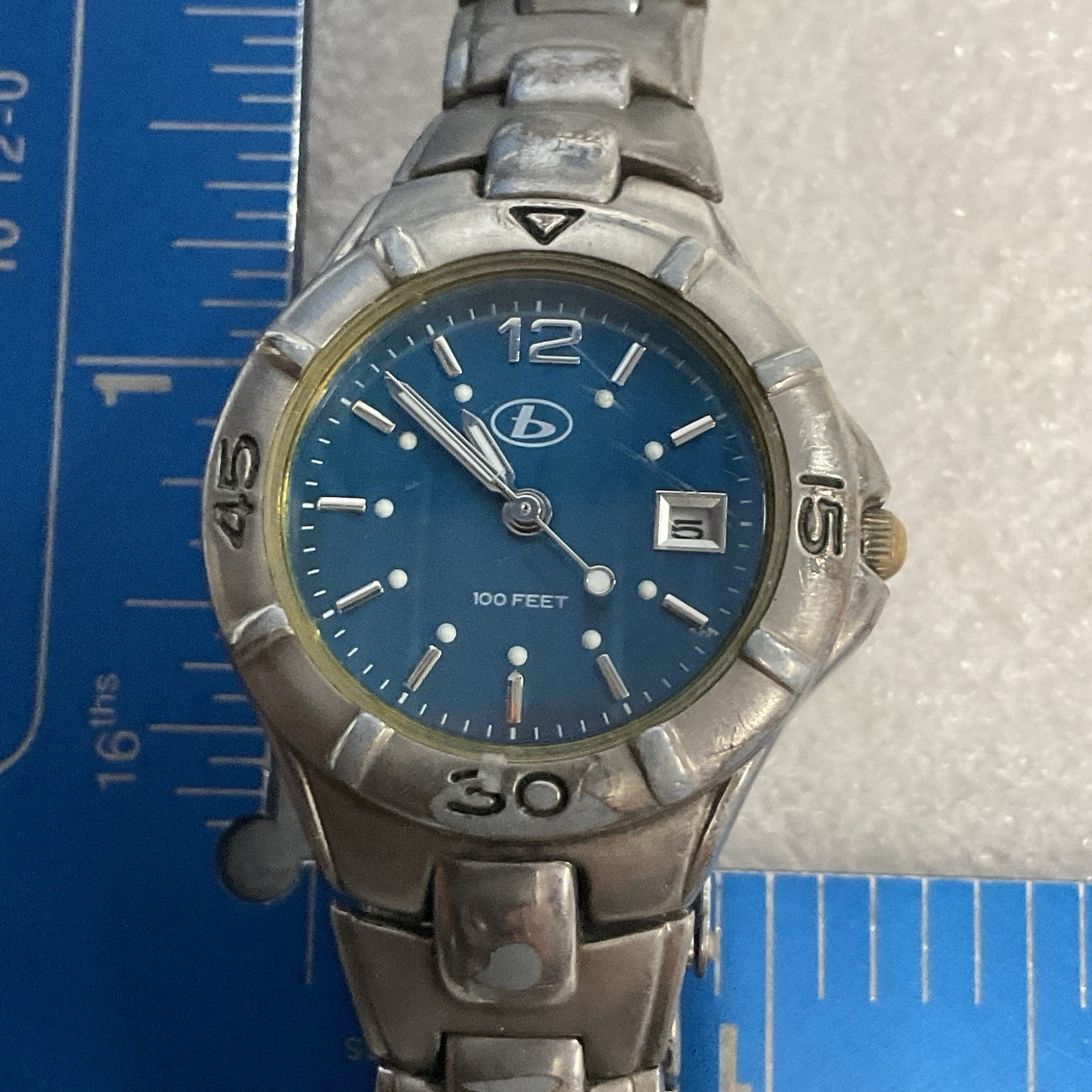 Authentic BUM Equipment Watch Blue Face WR 100M Date - Image 2