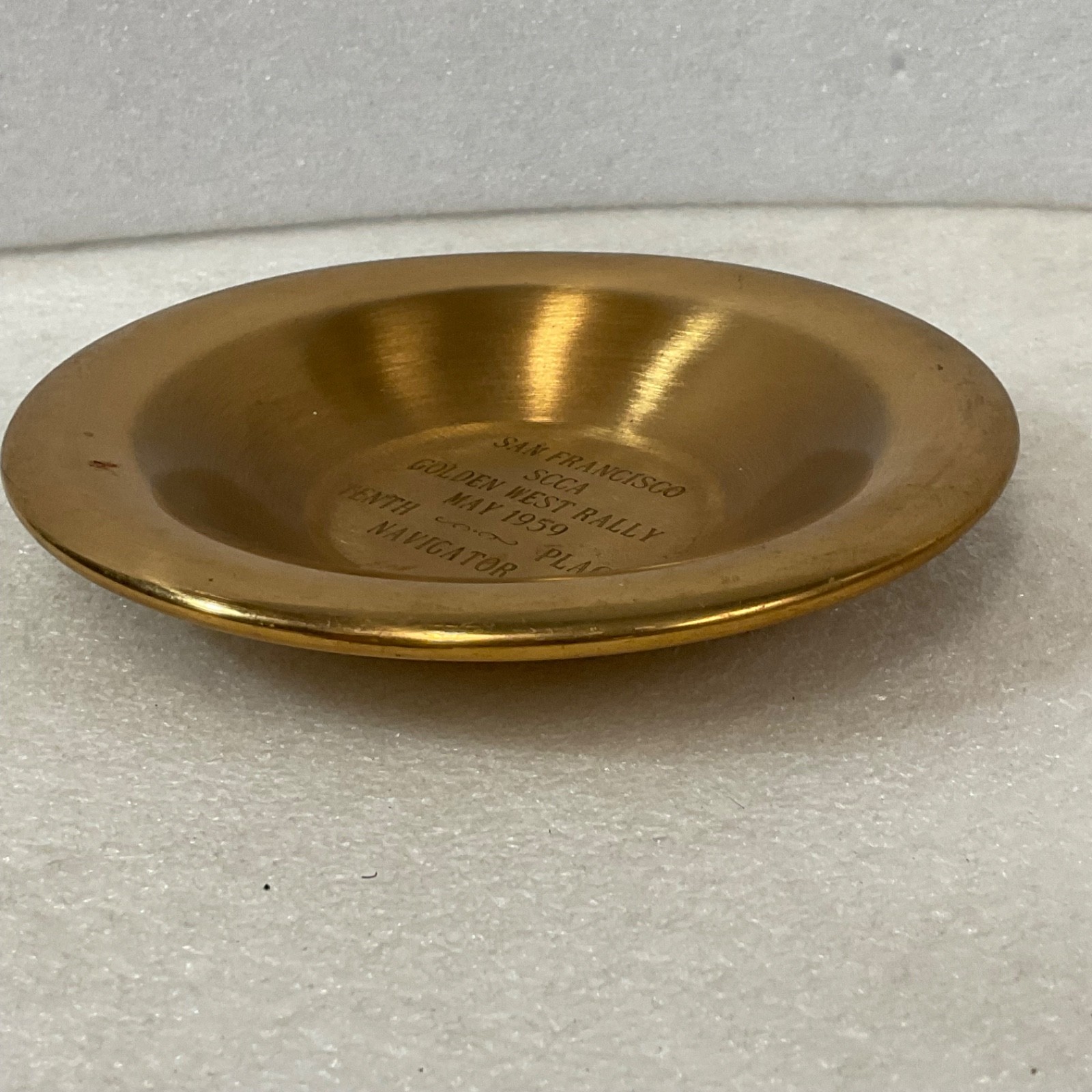 1959 SCCA Golden West Rally Navigator 10th Place Metal Tray 5in - Image 4