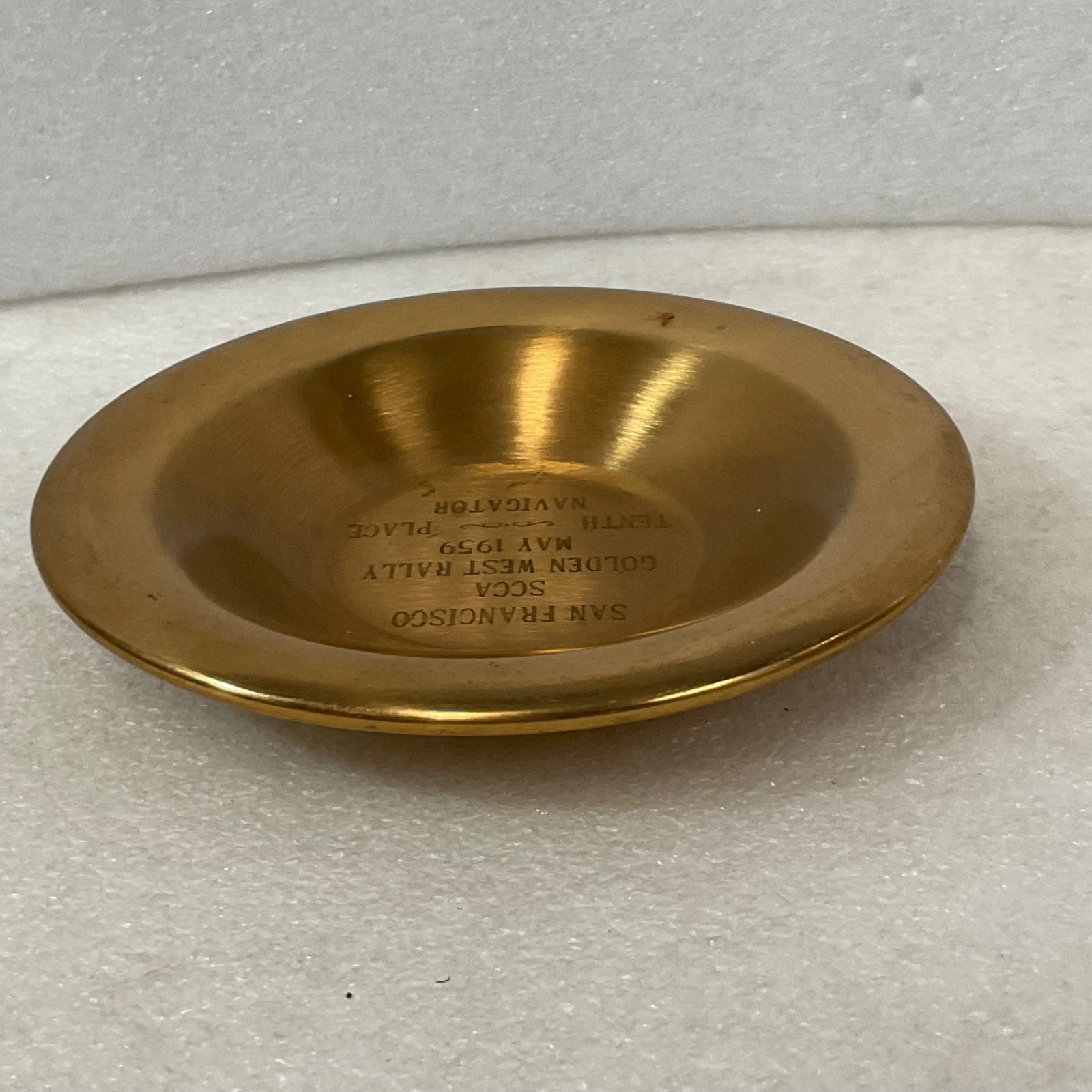 1959 SCCA Golden West Rally Navigator 10th Place Metal Tray 5in - Image 5