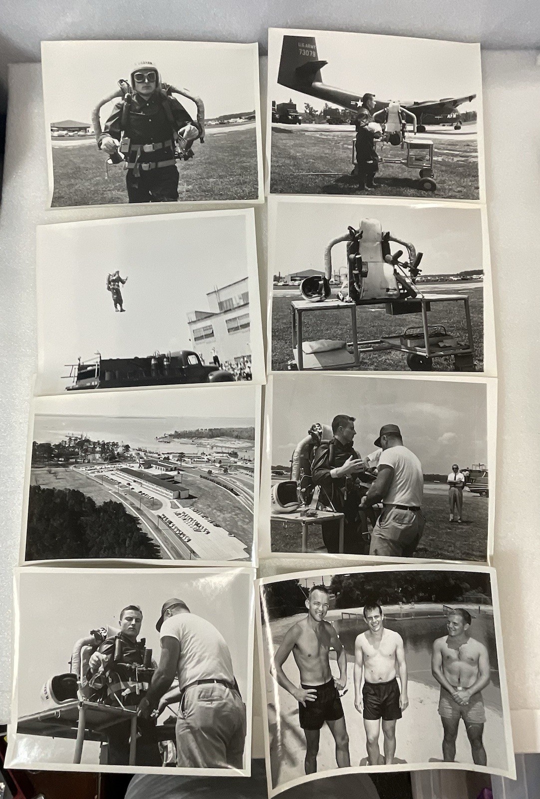Rocket Man Harold Hal Graham Jetpack 8x10 Photo Lot Fort Eustis Army VTOL - Image 1