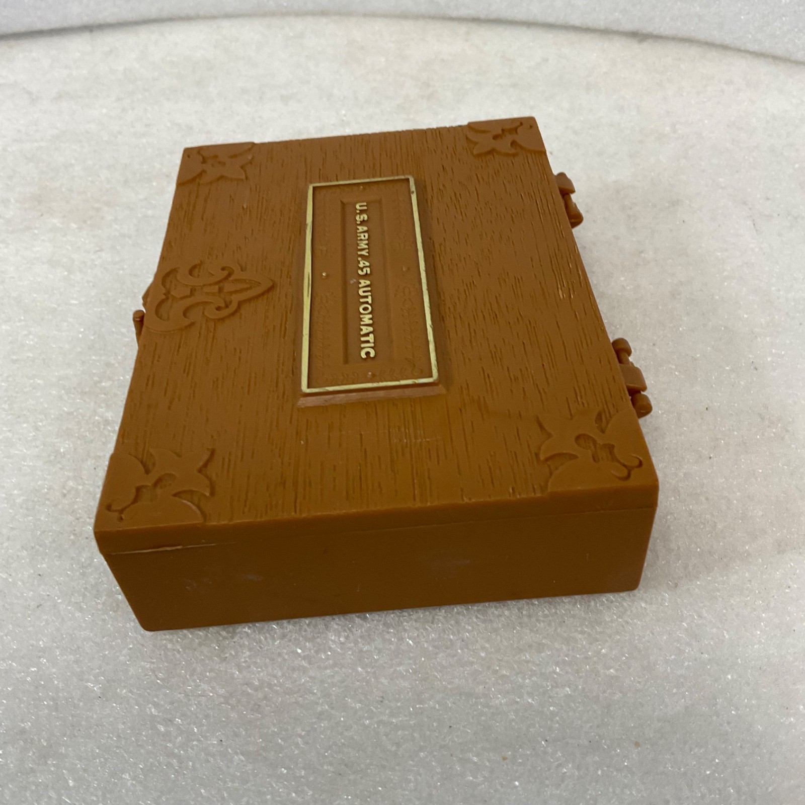 Marx Miniature Toy Gun Case Plastic Box Empty 5in Brown - Image 3