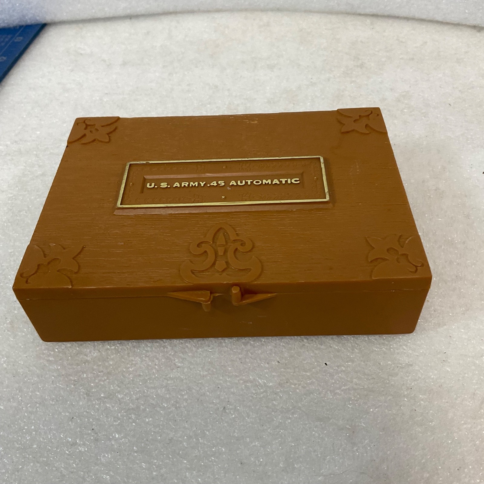 Marx Miniature Toy Gun Case Plastic Box Empty 5in Brown - Image 2
