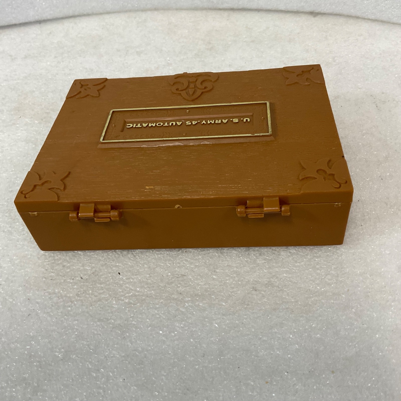 Marx Miniature Toy Gun Case Plastic Box Empty 5in Brown - Image 4