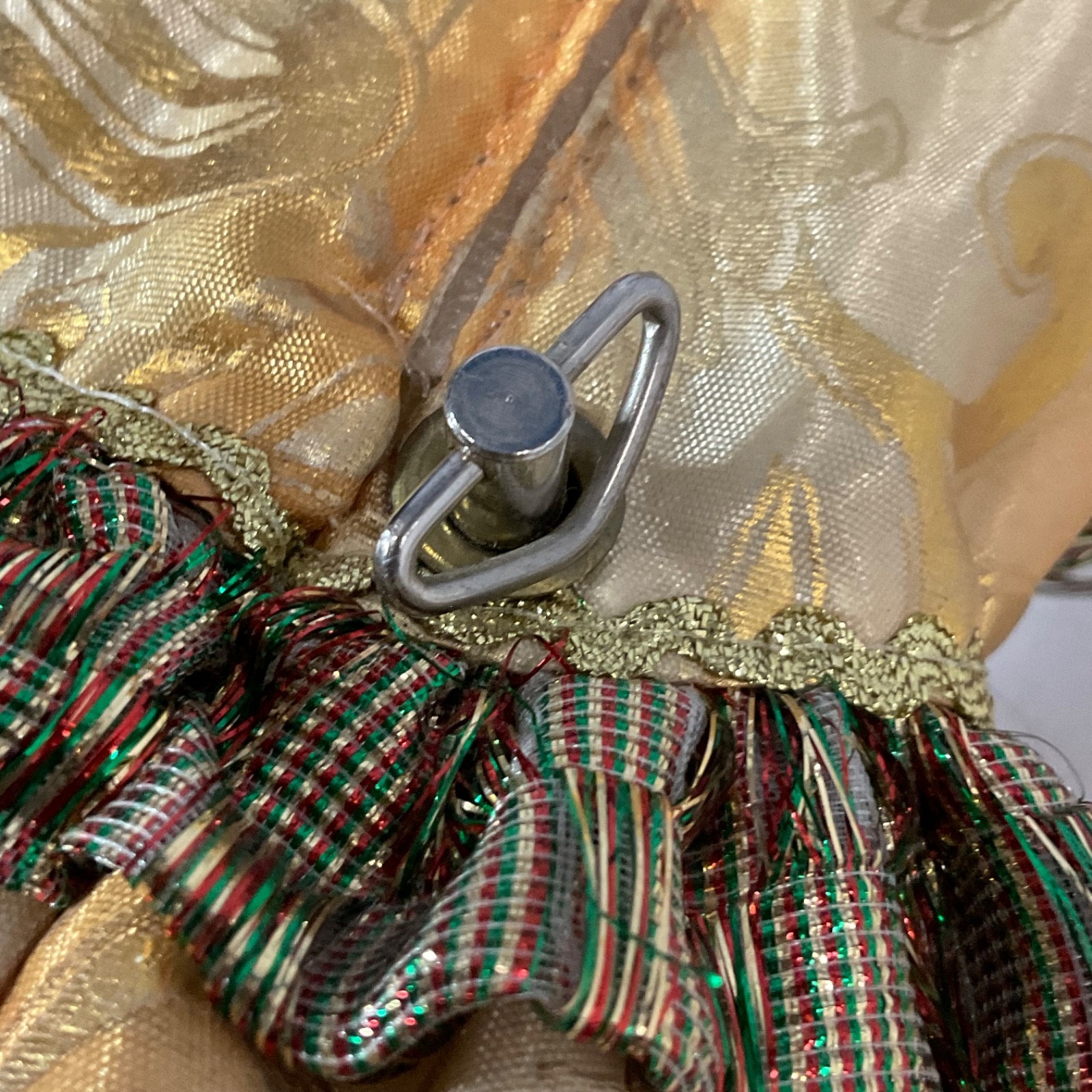 Gold Harlequin Jester Musical Wind Up Doll 12in Mask Base Mount - Image 15