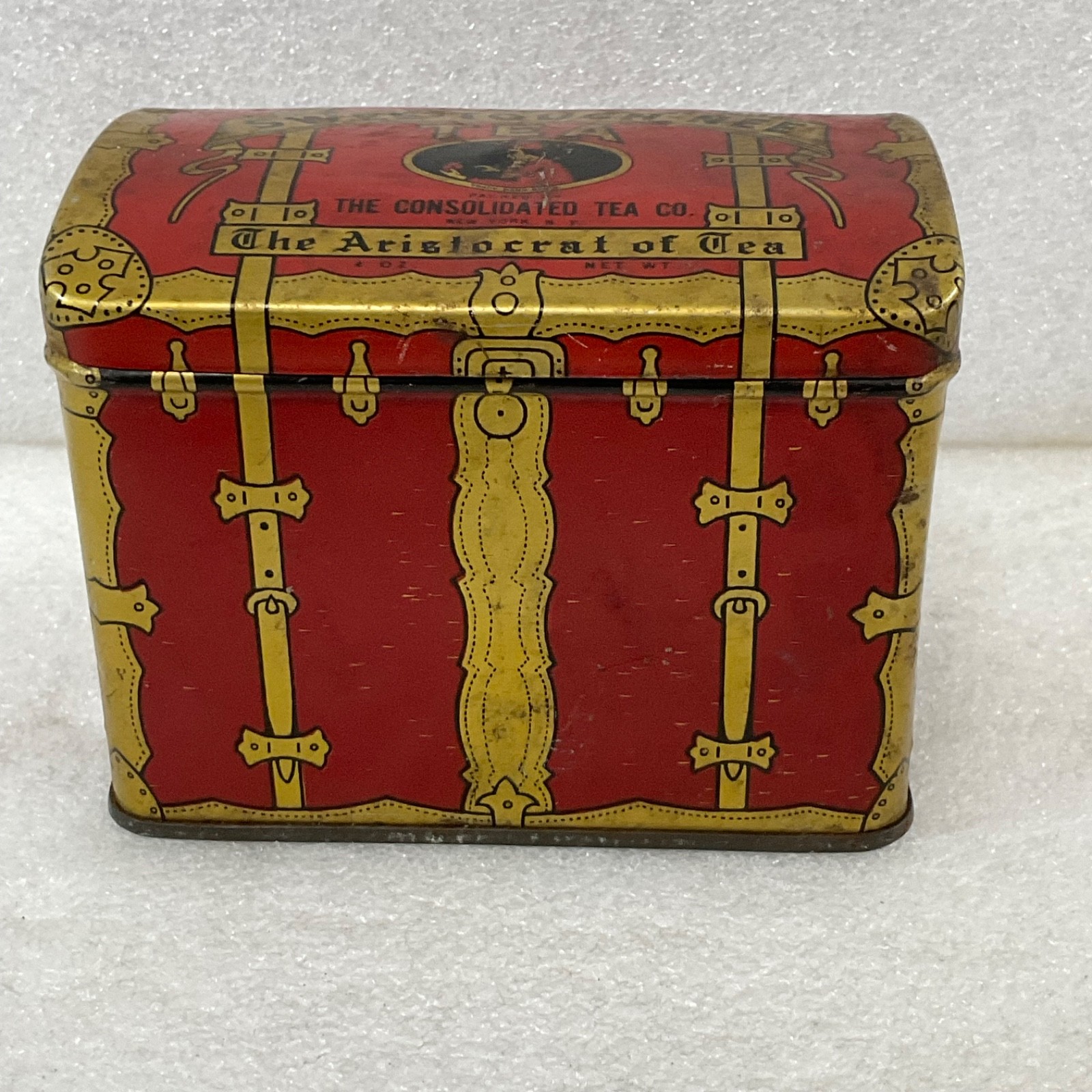 Swee-Touch-Nee Tea 4 oz Red Tin The Consolidated Tea Co NY - Image 3