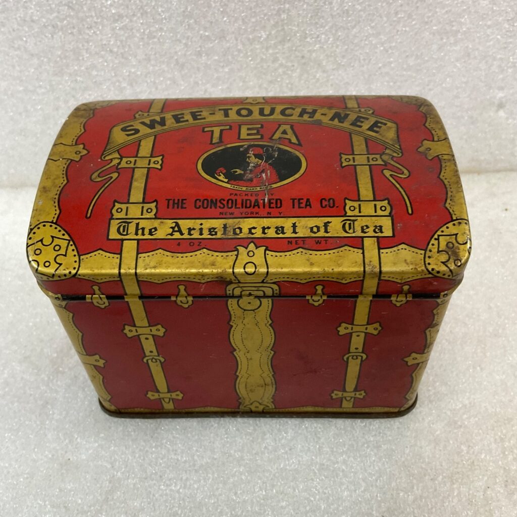 Swee-Touch-Nee Tea 4 oz Red Tin The Consolidated Tea Co NY - Image 1