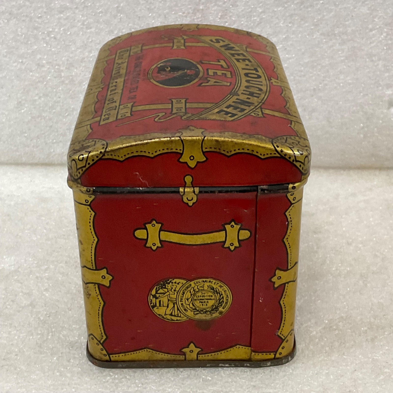 Swee-Touch-Nee Tea 4 oz Red Tin The Consolidated Tea Co NY - Image 4