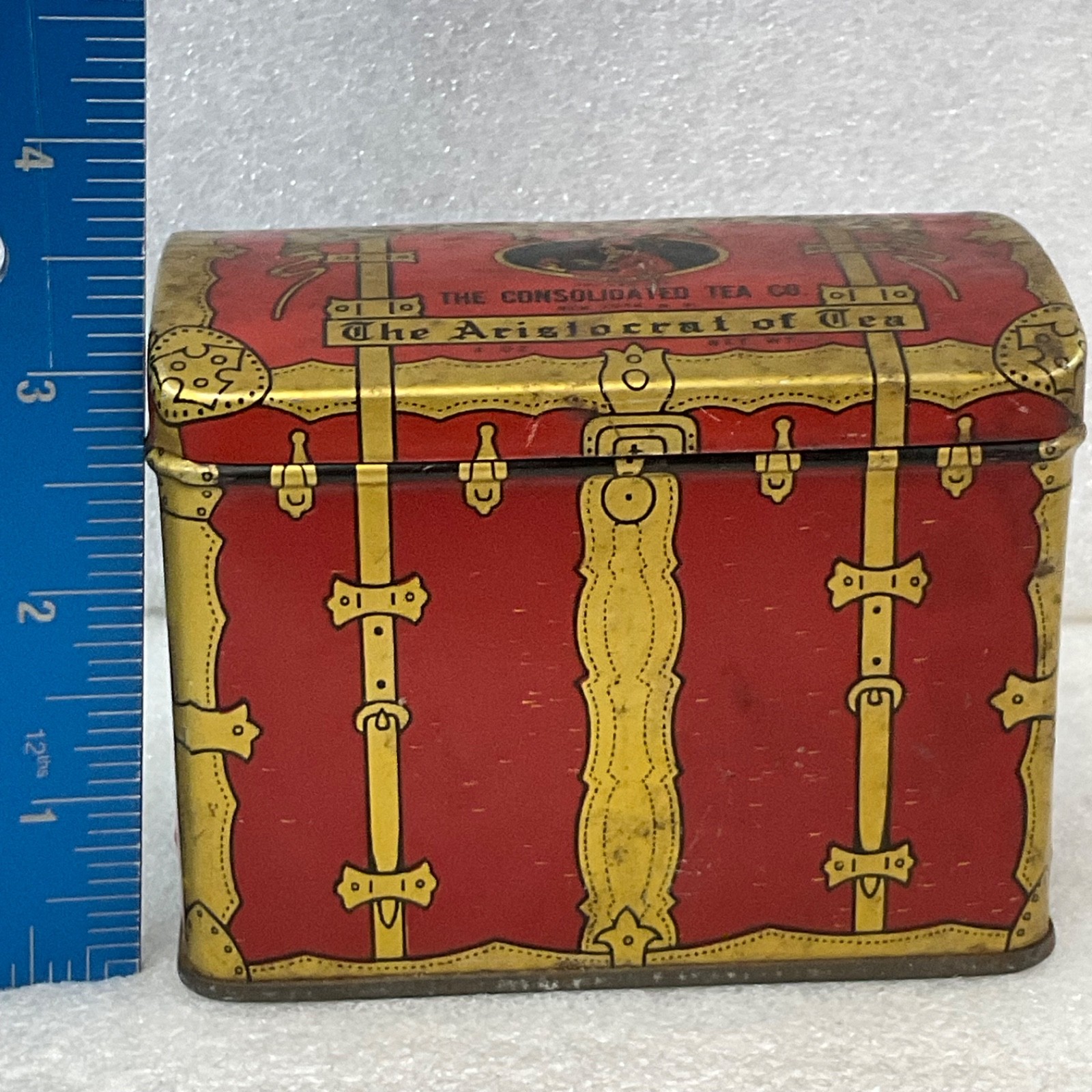 Swee-Touch-Nee Tea 4 oz Red Tin The Consolidated Tea Co NY - Image 10