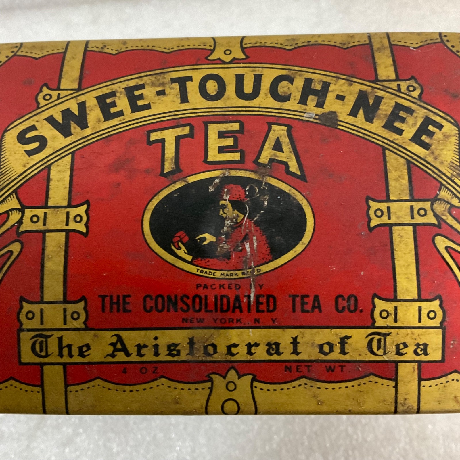 Swee-Touch-Nee Tea 4 oz Red Tin The Consolidated Tea Co NY - Image 14