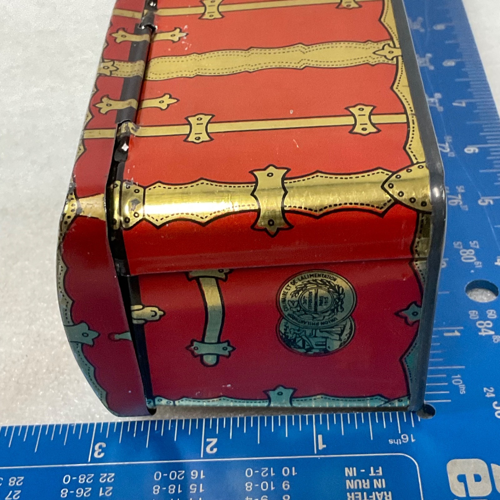Swee-Touch-Nee Tea Tin Consolidated Tea Co Red 4 oz 4 in - Image 11
