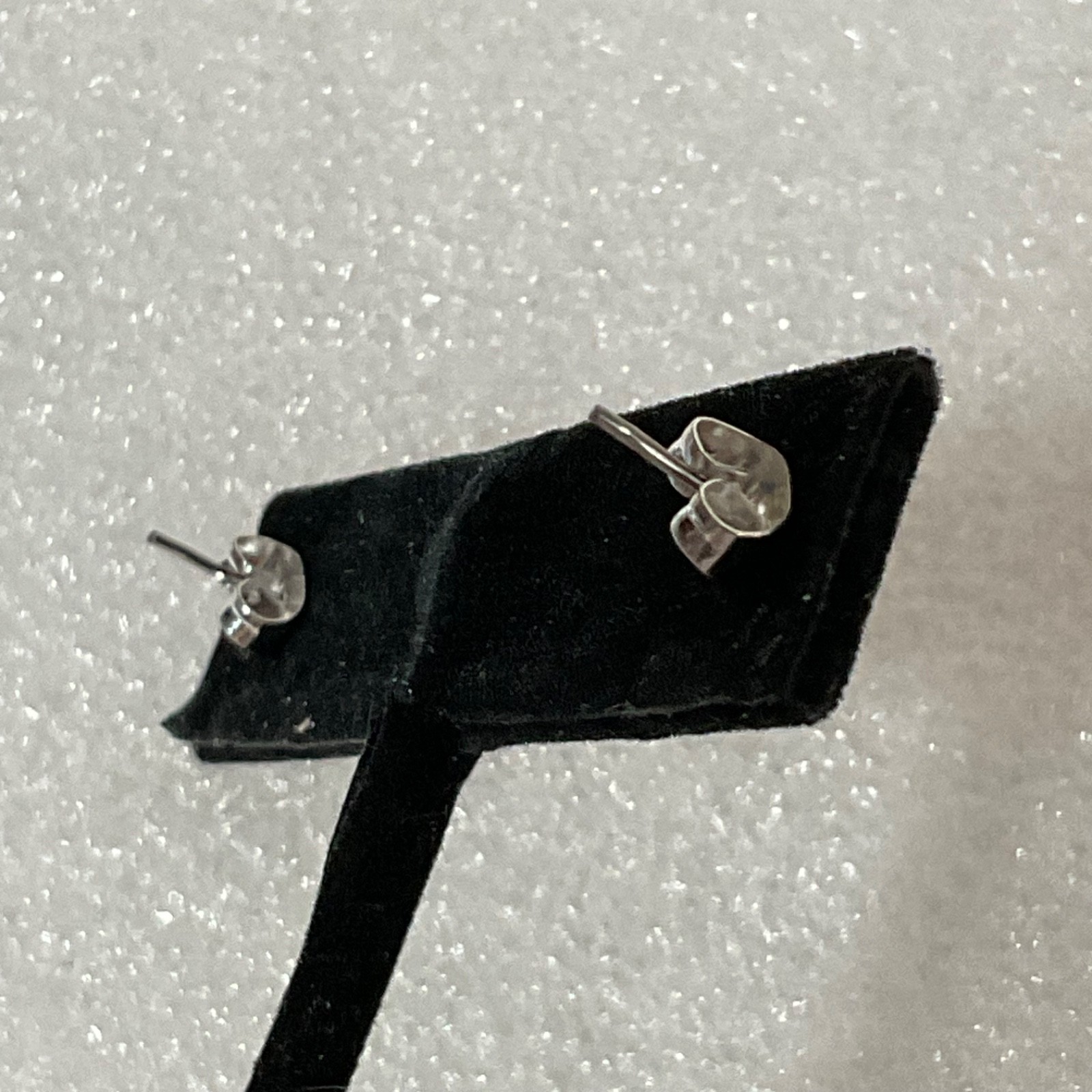 Blue Diamond Shape Stud Earrings Fashion Jewelry Silver Tone Post Minimalist - Image 6