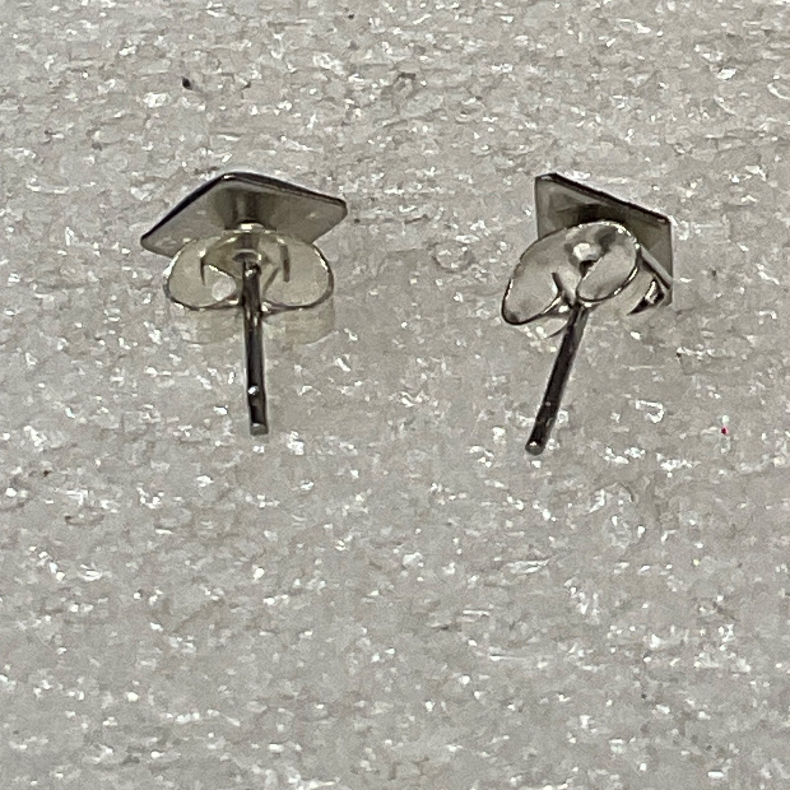 Blue Diamond Shape Stud Earrings Fashion Jewelry Silver Tone Post Minimalist - Image 9