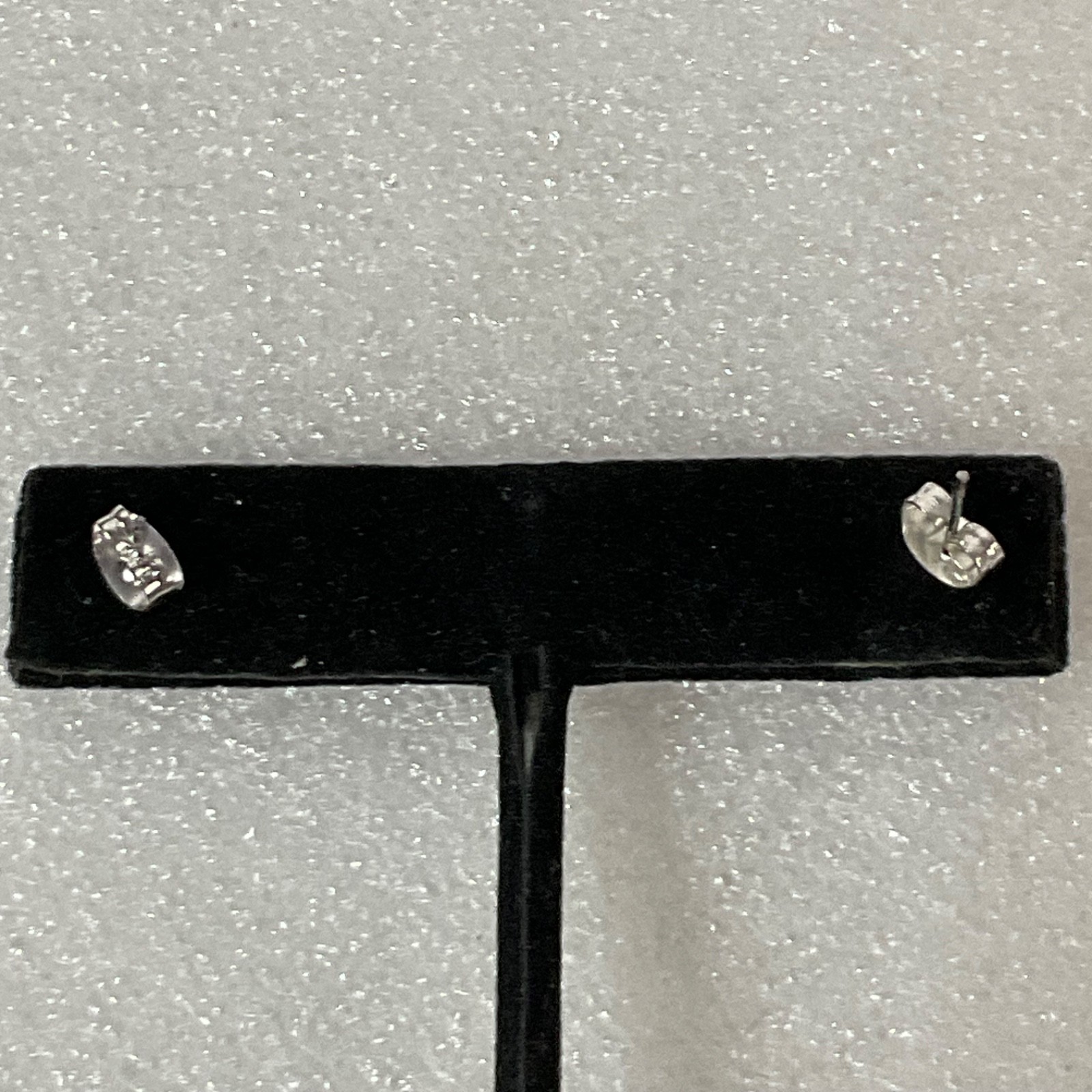 Blue Diamond Shape Stud Earrings Fashion Jewelry Silver Tone Post Minimalist - Image 5
