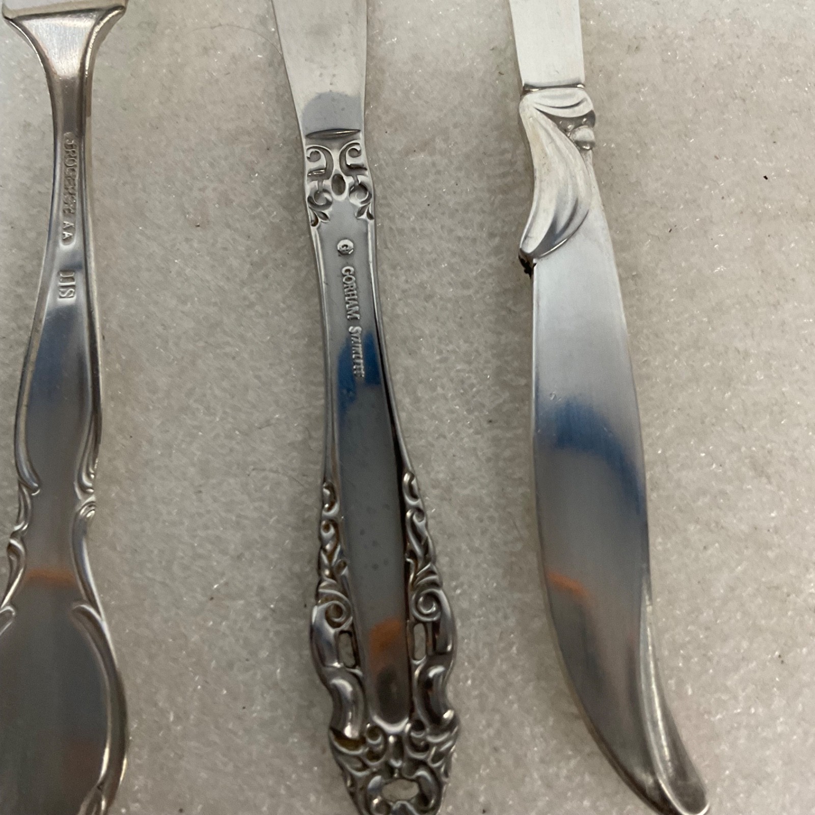 Mixed Butter Spreader Knife Lot 4pc Rogers Gorham Silver Tone 6in - Image 7