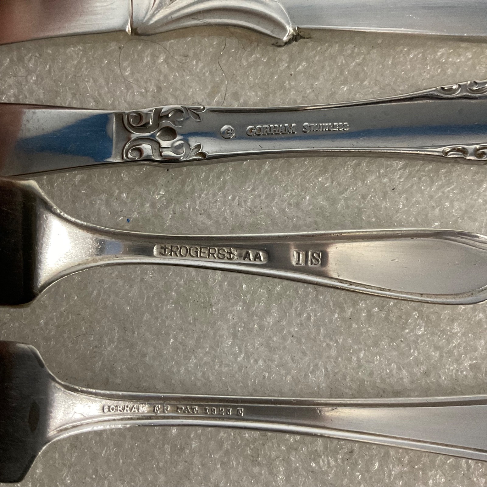 Mixed Butter Spreader Knife Lot 4pc Rogers Gorham Silver Tone 6in - Image 9